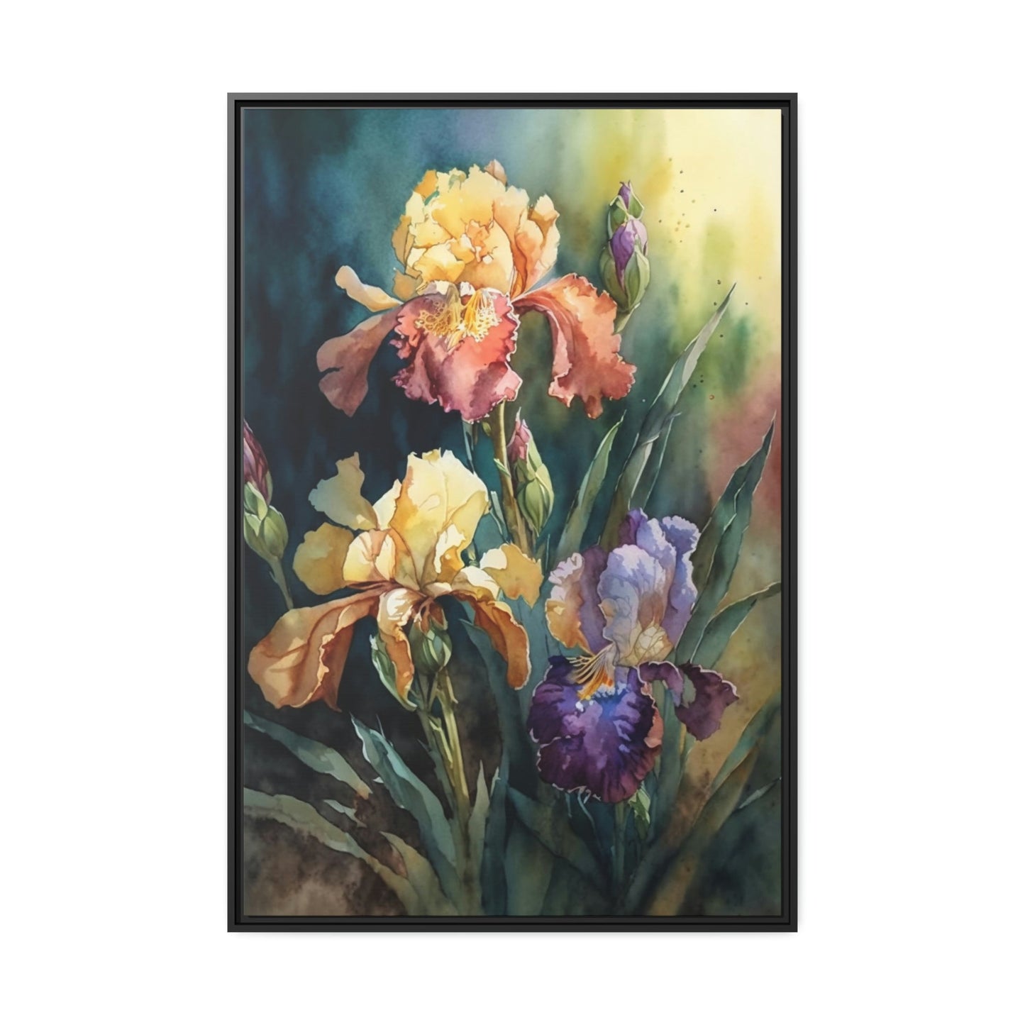 Iris Melodies: A Canvas of Floral Rhythms and Textures