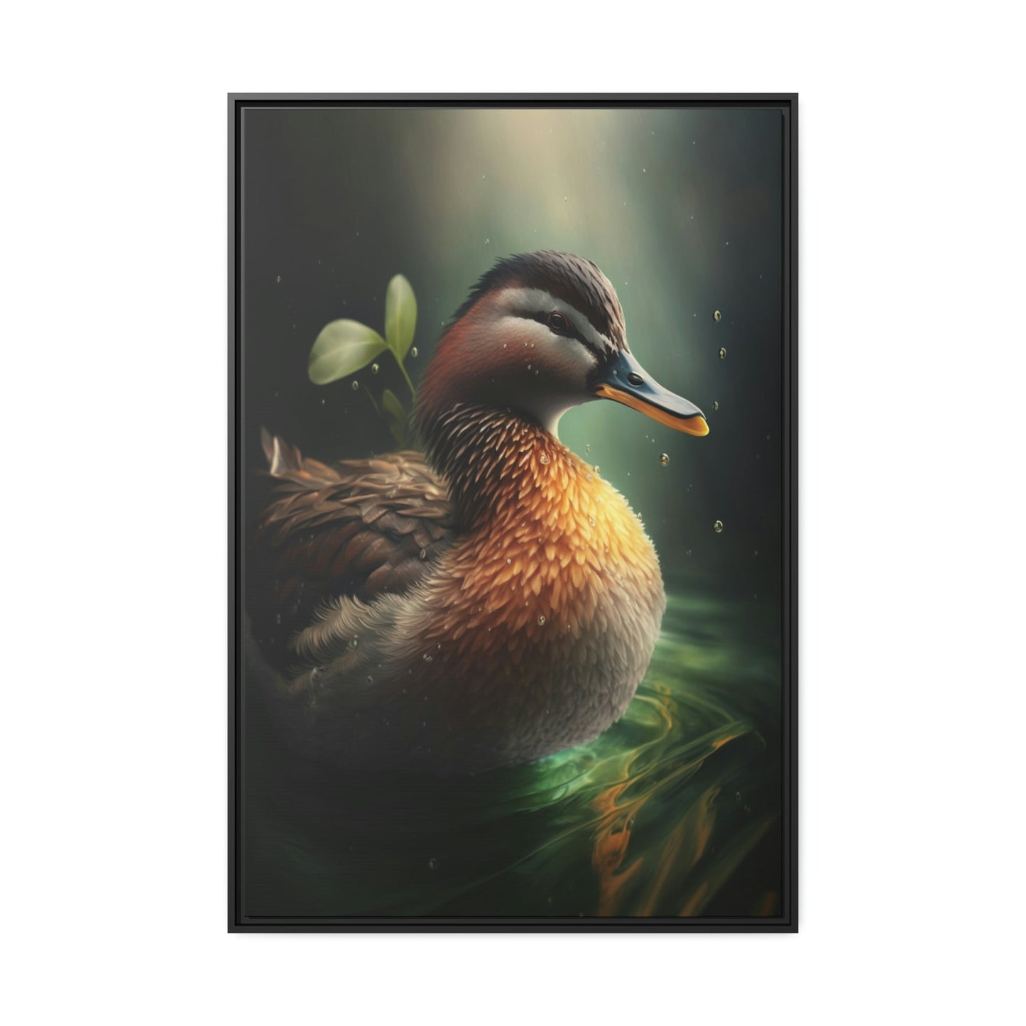 Graceful Waterfowl: A Painting of Duck in Motion