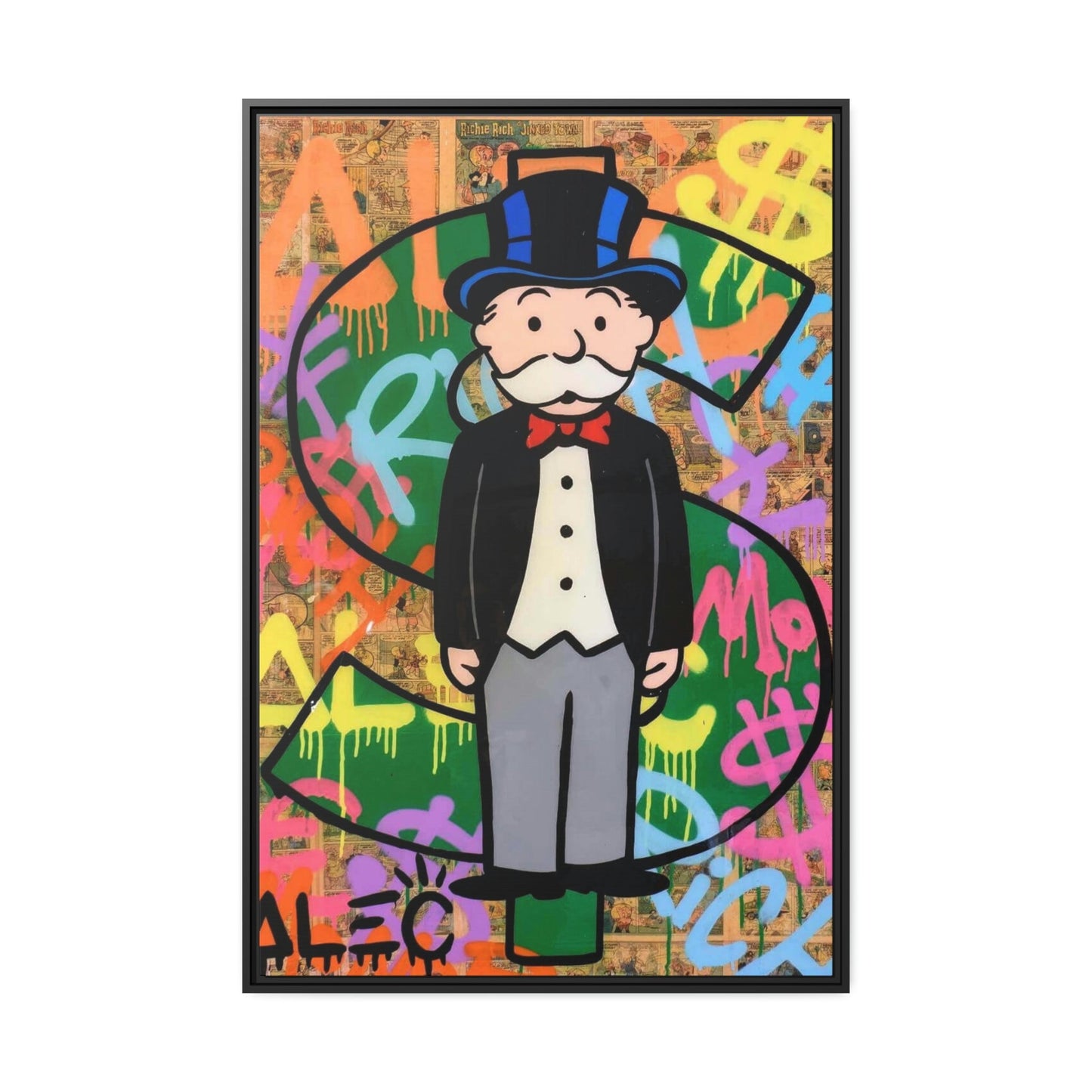 Monopoly Madness: Alec Monopoly Inspired Canvas and Poster Print for Art Enthusiasts