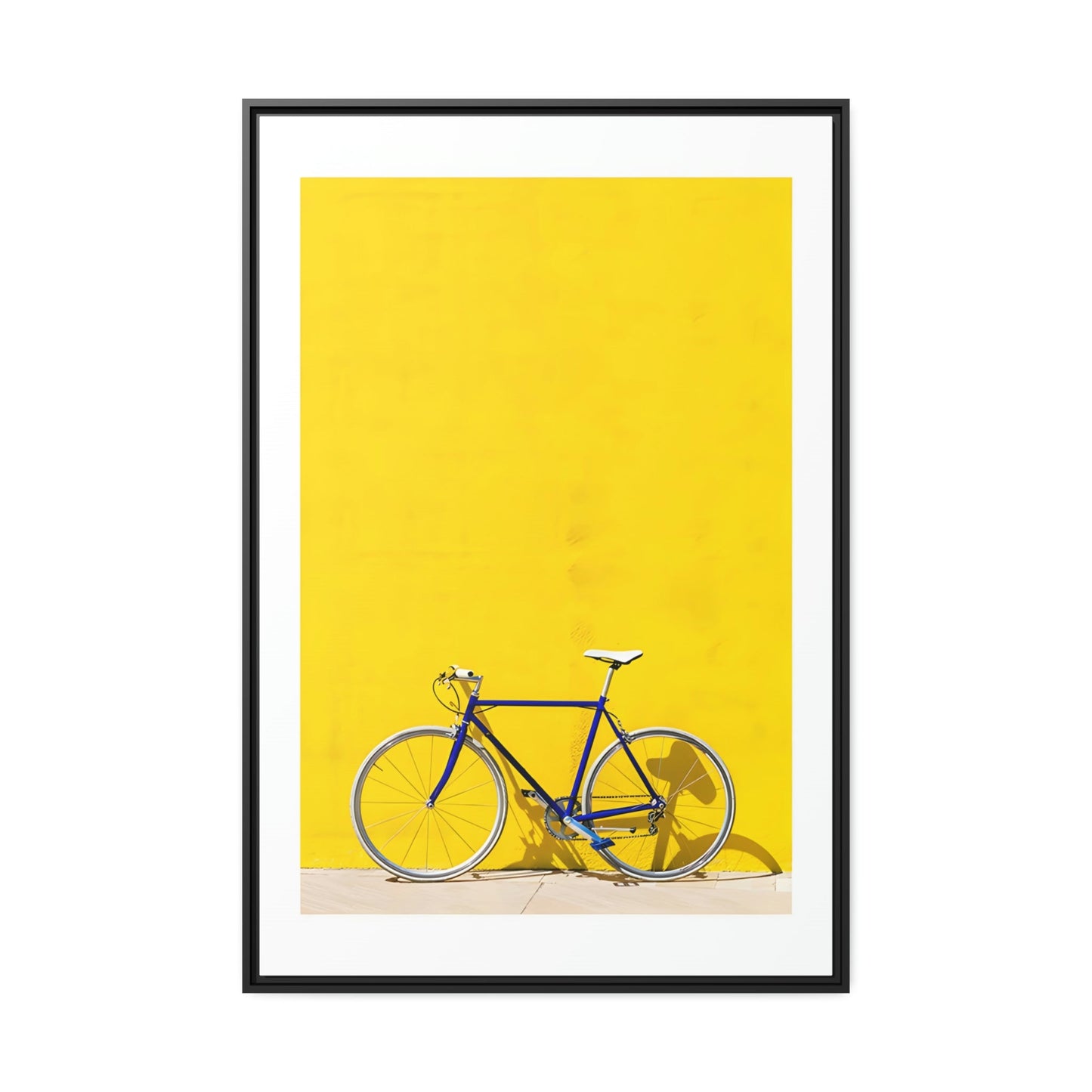 Dynamic and Bold Canvas Art Print and Framed Poster of a Yellow Color