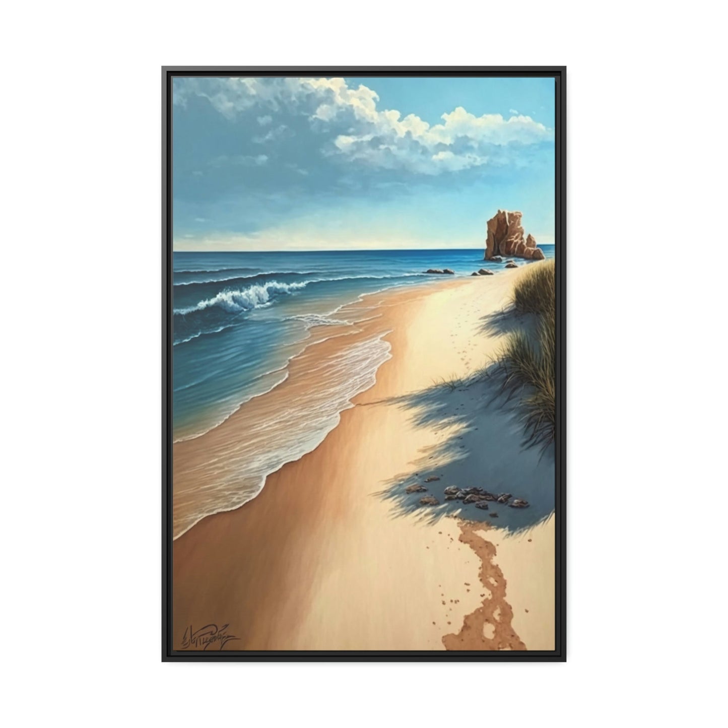 Beach Bliss: Wall Art of an Island Beach on Canvas & Poster