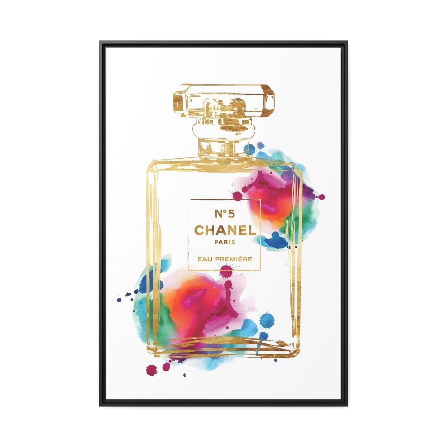 Iconic Beauty: Chanel-Inspired Print on Natural Canvas & Poster