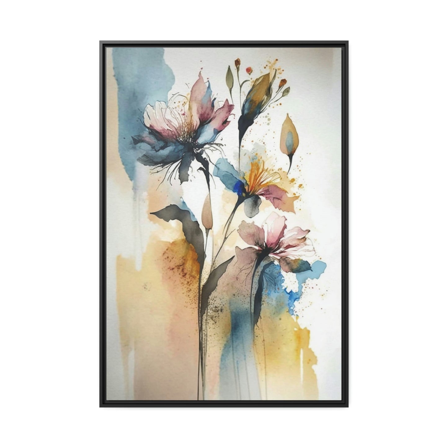 Framed Poster & Canvas of Abstract Flowers: A World of Delight