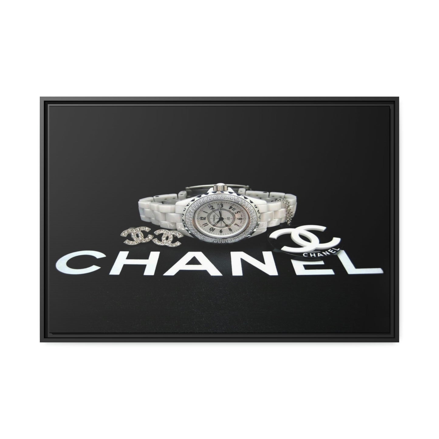 Classy and Chic: Chanel-Inspired Wall Art on Natural Canvas