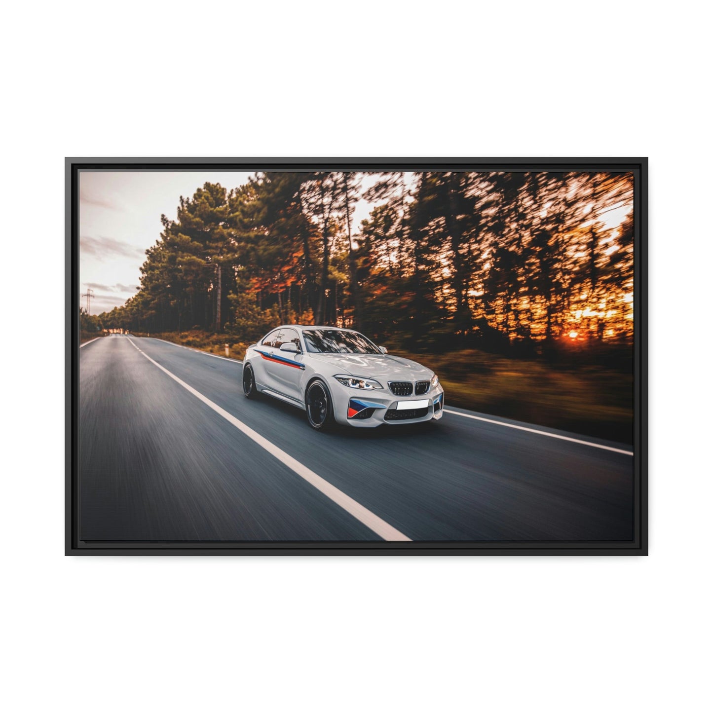 BMW Speed: Poster and Print on Canvas with Dynamic Car Art