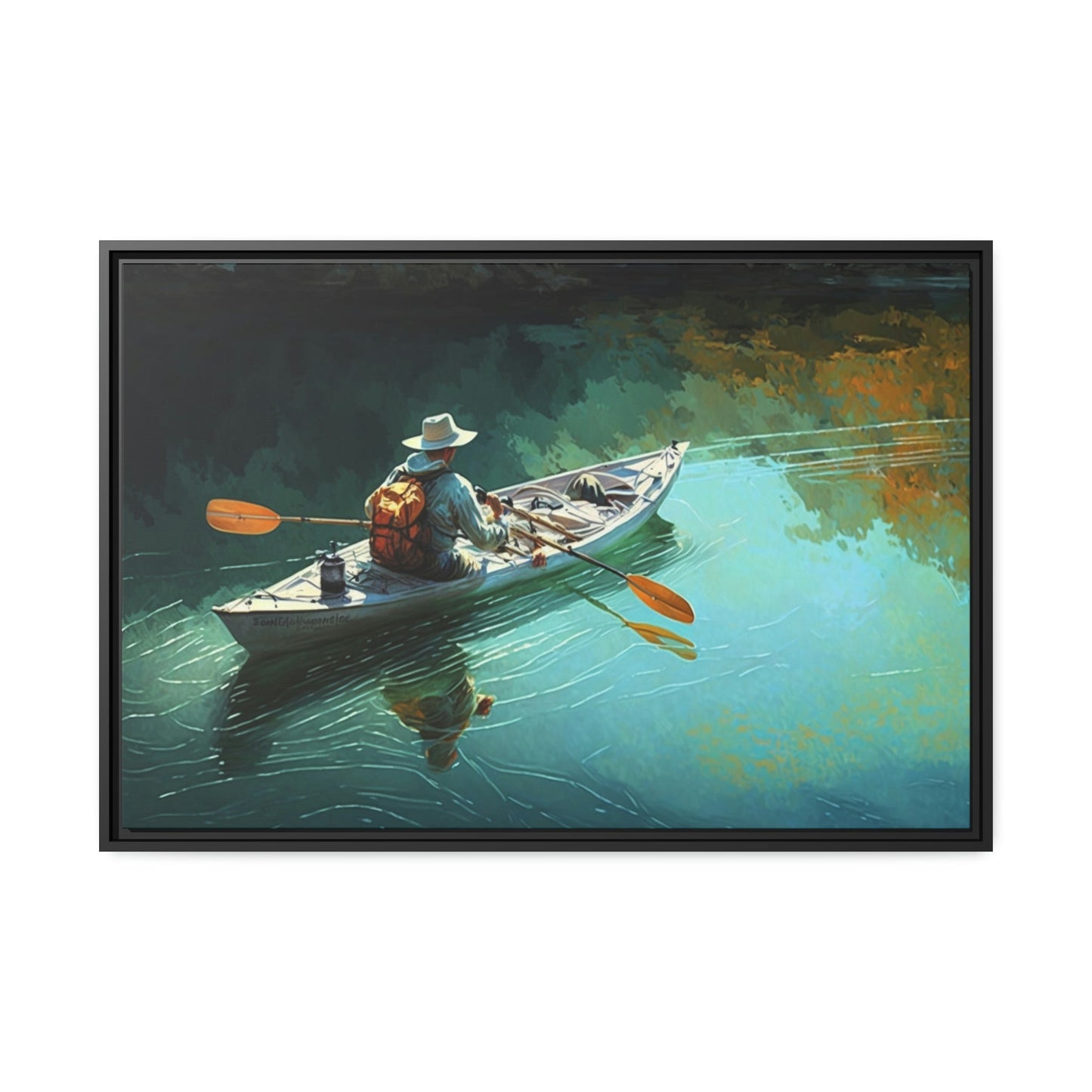 Boating Adventure: Framed Canvas and Print with Scenic Boating Art
