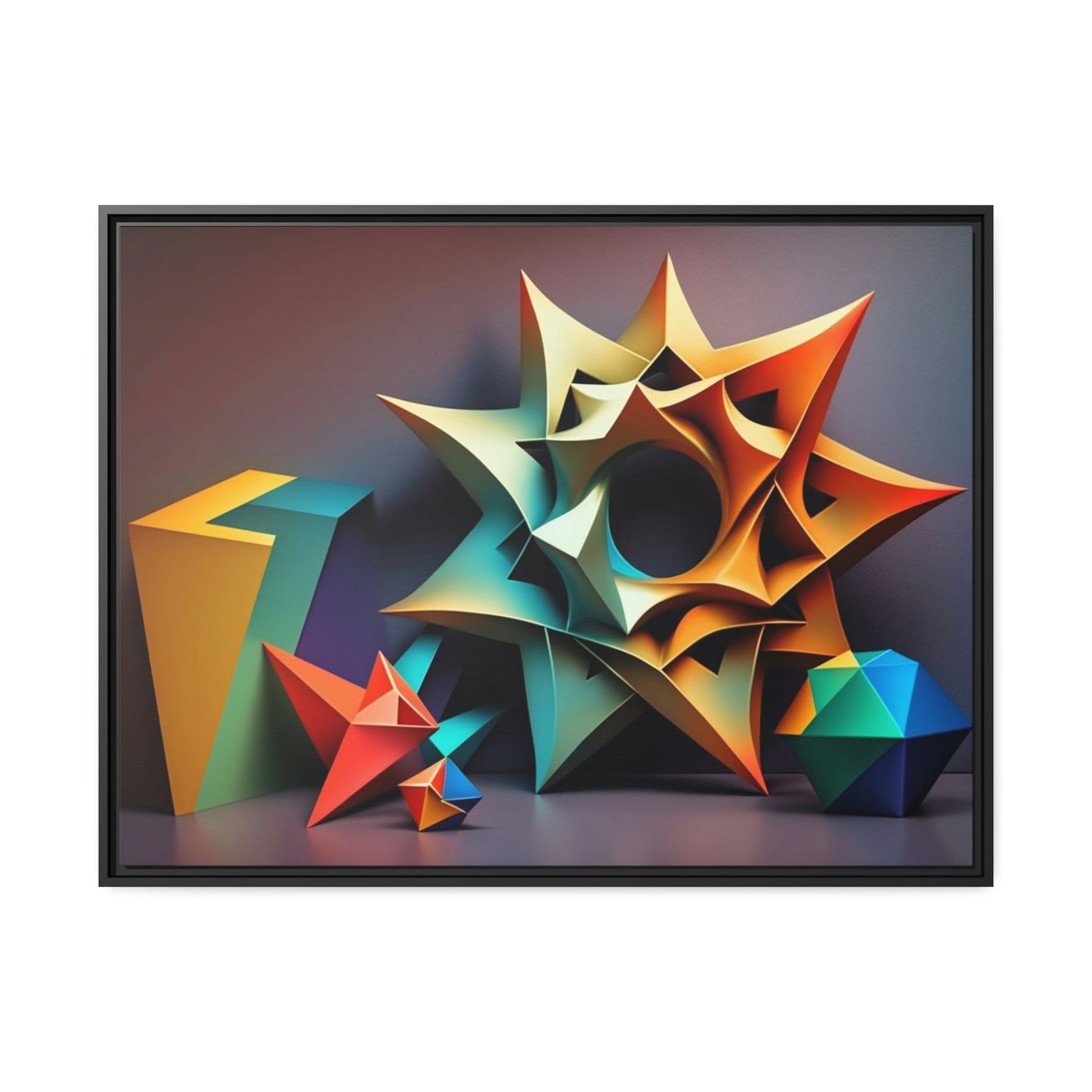 Geometric Dreams on Canvas: Modern Art in Vibrant Colors
