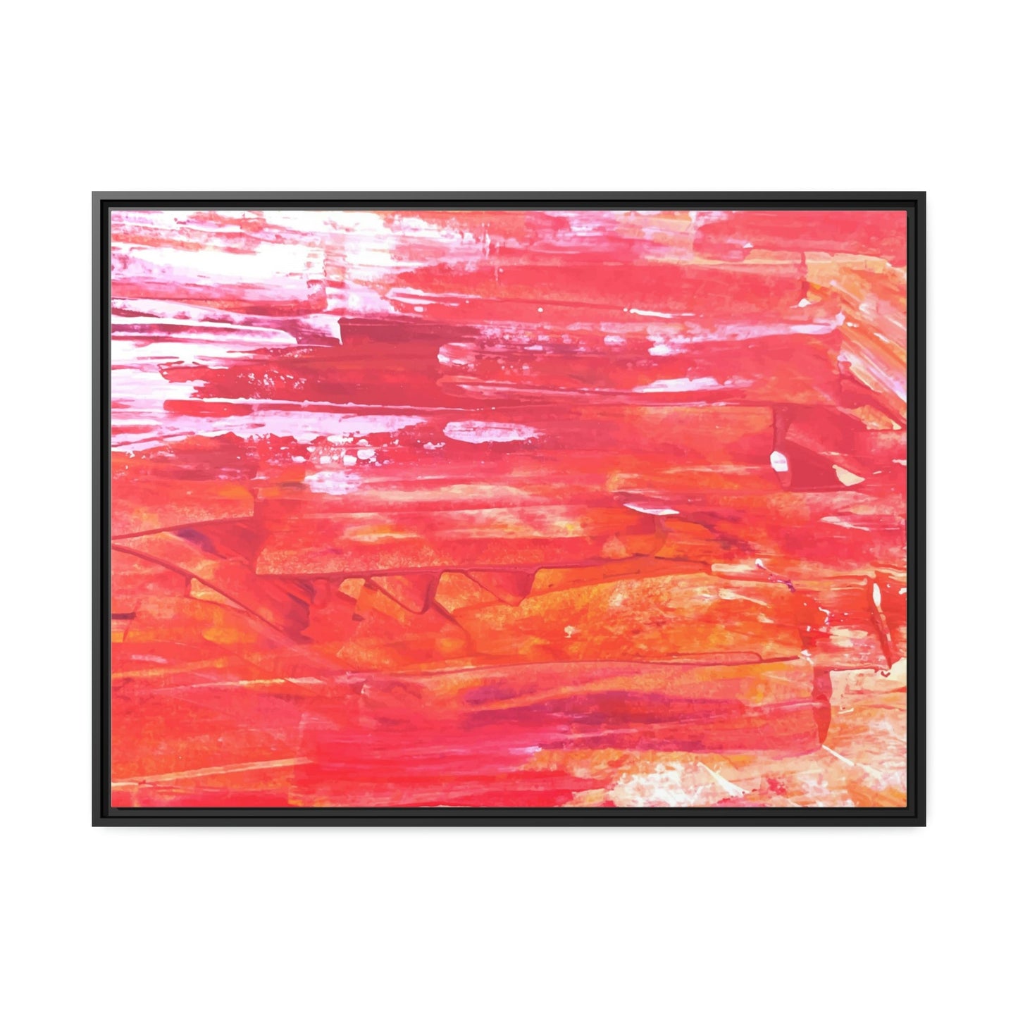 Red Inspiration: A Mesmerizing Print on Natural Canvas for Your Wall Decor