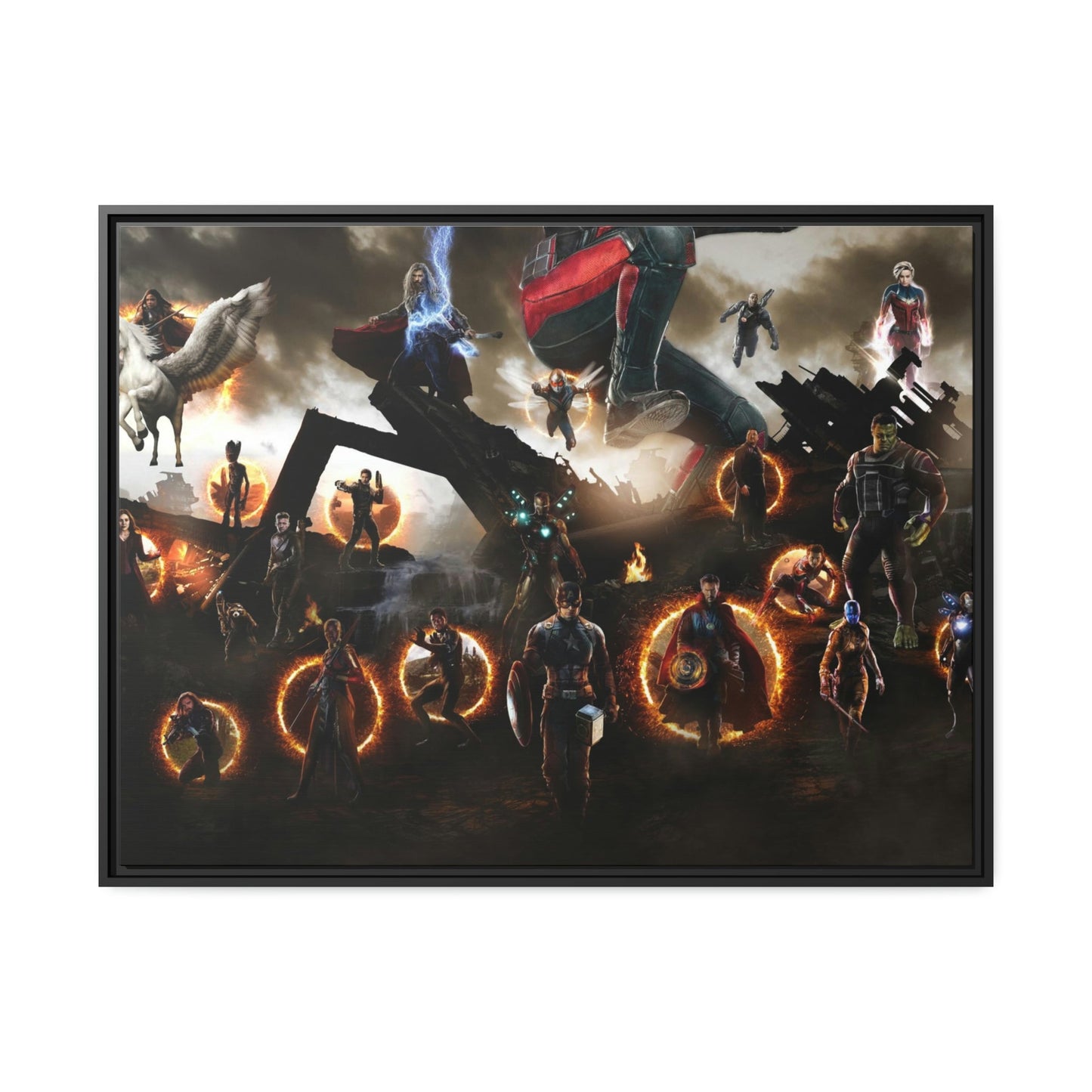 Heroes Assemble: Natural Canvas Wall Art Featuring the Best of Marvel Comics