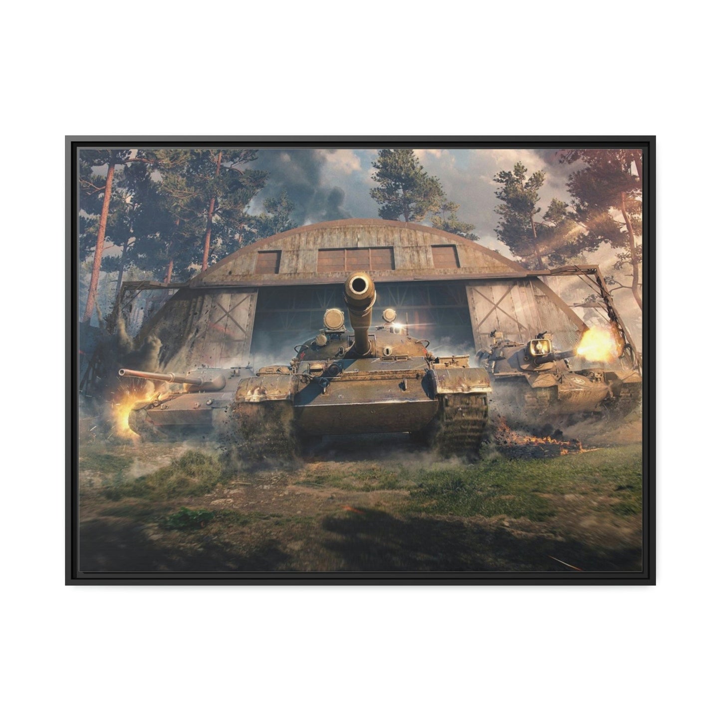 Steel Titans Clash: World of Tanks Сanvas Wall Art for Your Space