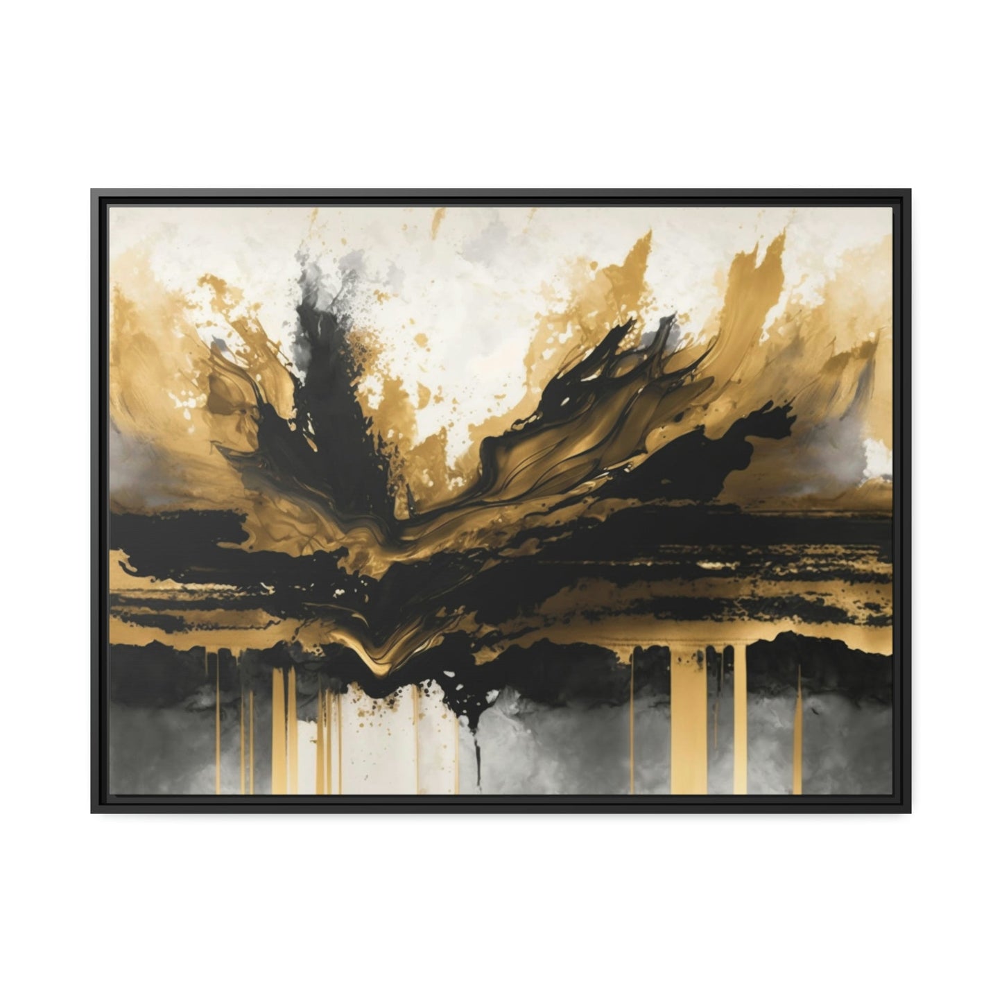 Gold Rush: Wall Art of a Bold and Shimmering Abstract Painting on Canvas