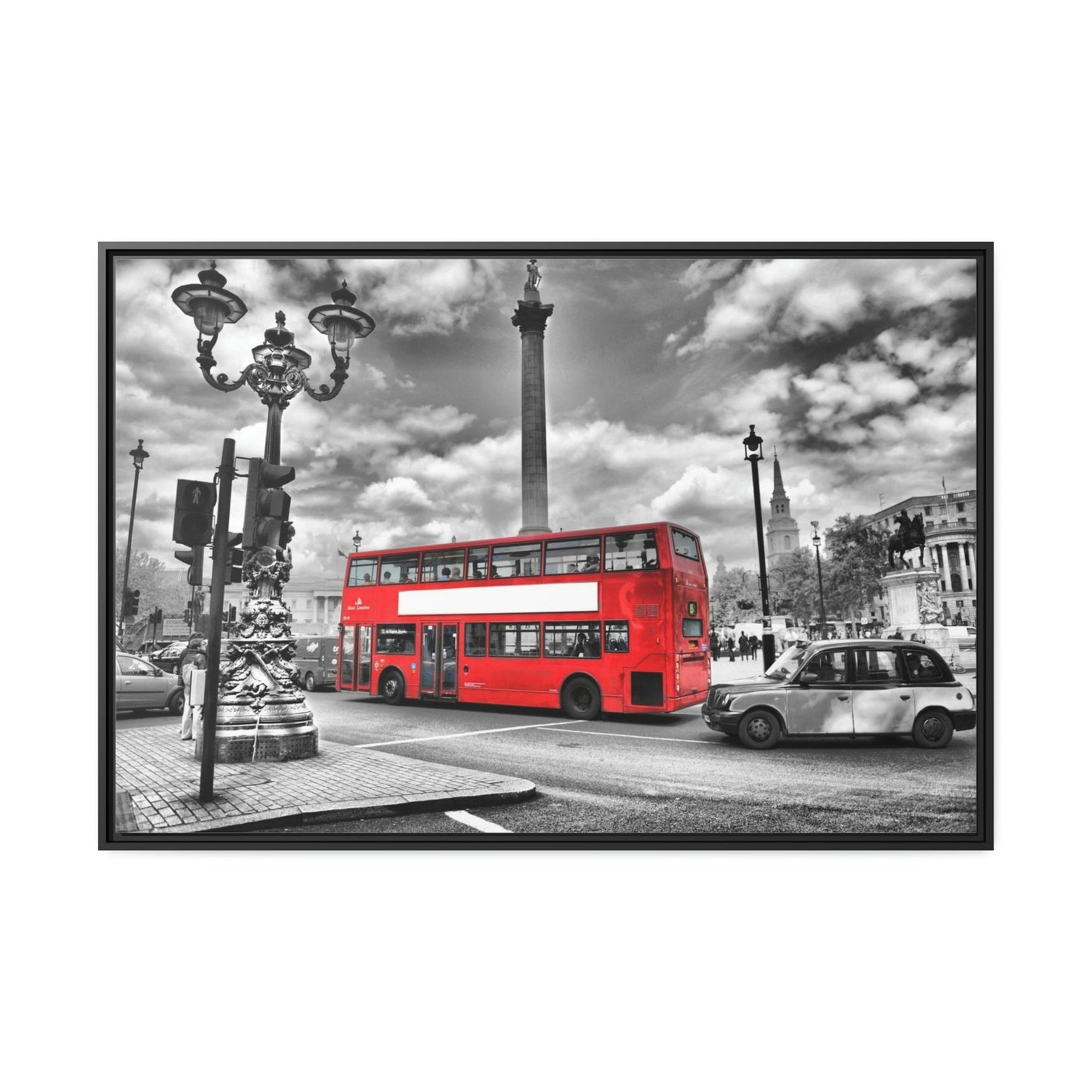 Journey in Motion: Dynamic Bus Art on Framed Canvas