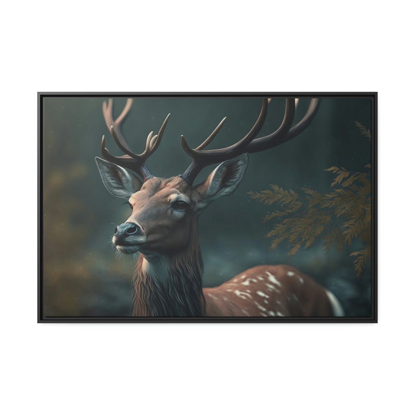 Deer Portrait: A Canvas Wildlife Showcase