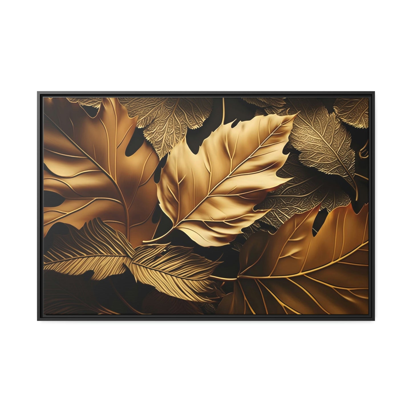 Radiant Splendor: Gold Abstract Canvas & Poster Wall Art