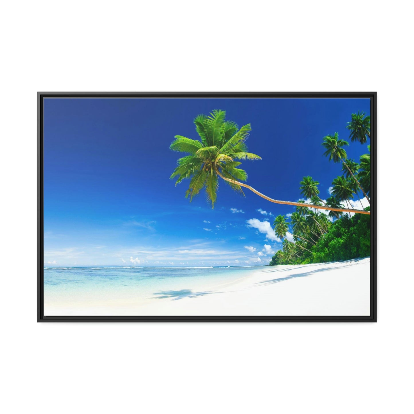 Seaside Serenity: Canvas & Poster Print of a Peaceful Beach on an Island