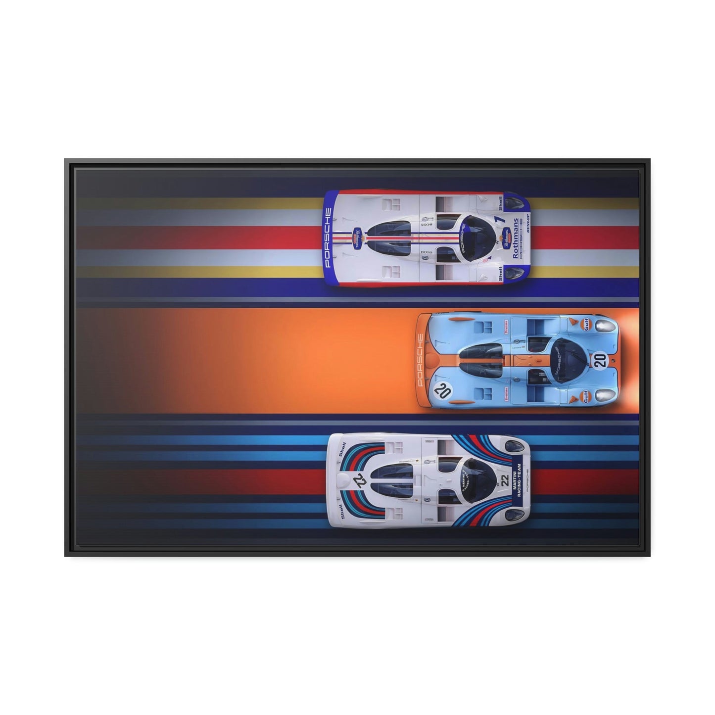 Speed Demons: A Canvas & Poster Print of a Porsche on the Racetrack