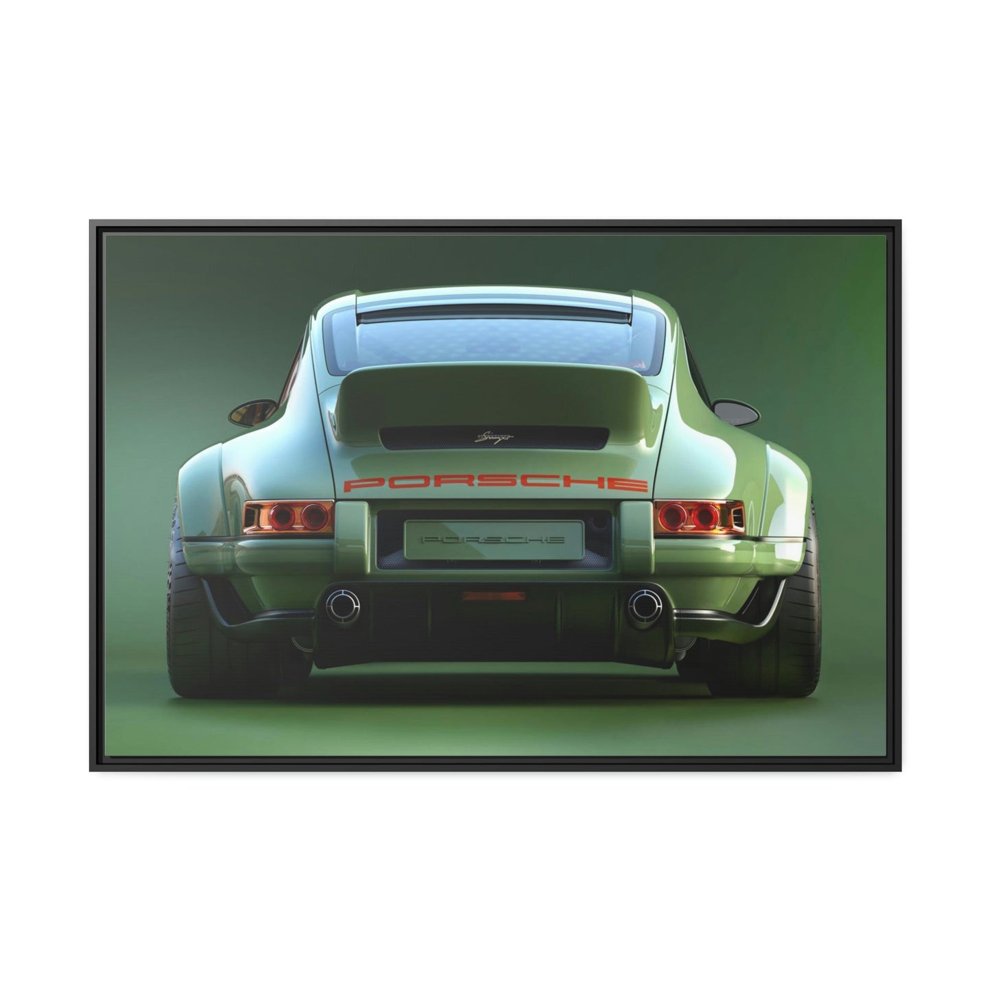 Porsche's Timeless Elegance: Wall Art Print on Natural Canvas