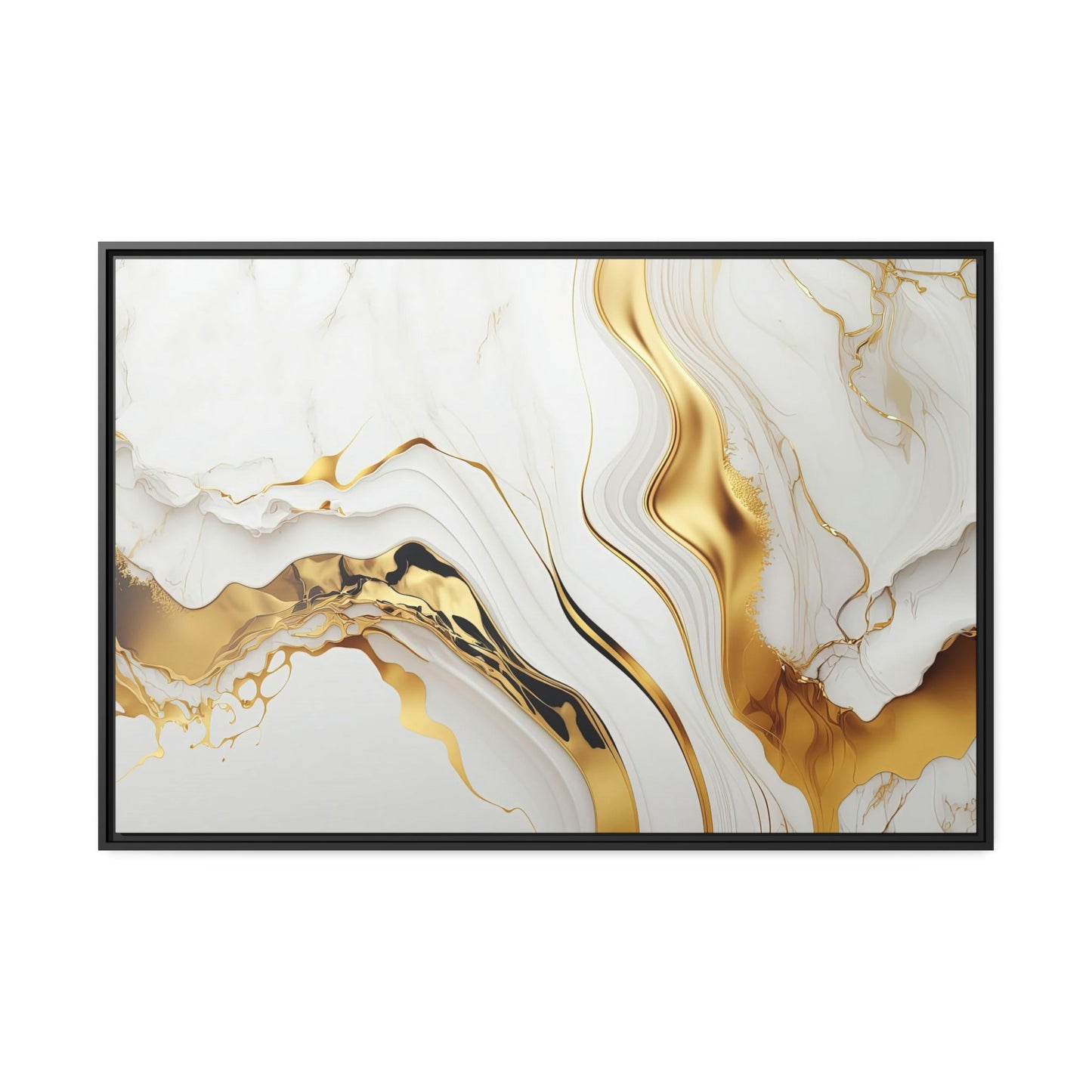 Ethereal Radiance: Inspiring Canvas & Poster Wall Art of Gold Abstracts