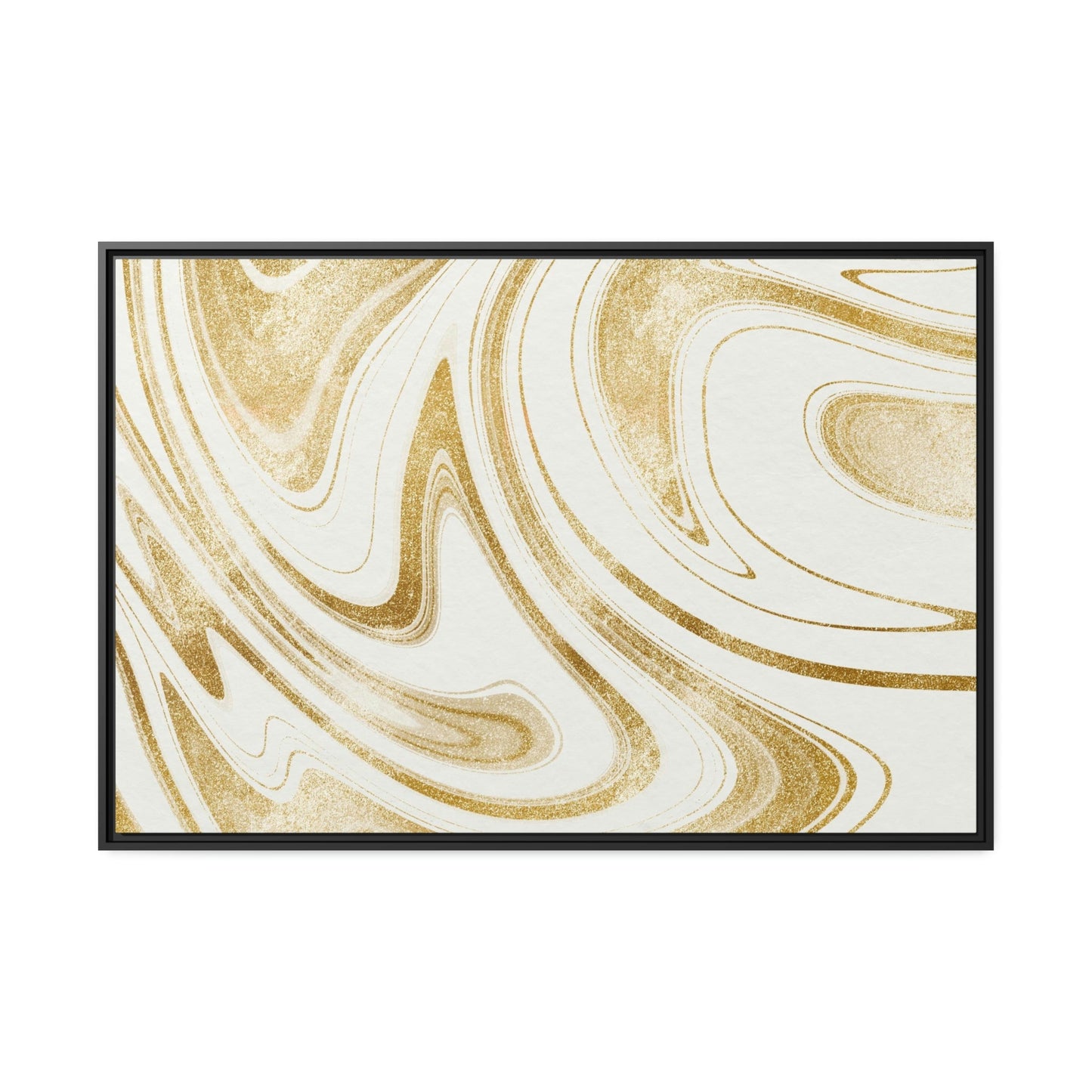 Touch of Opulence: Gold Abstract Wall Art on Framed Poster & Canvas