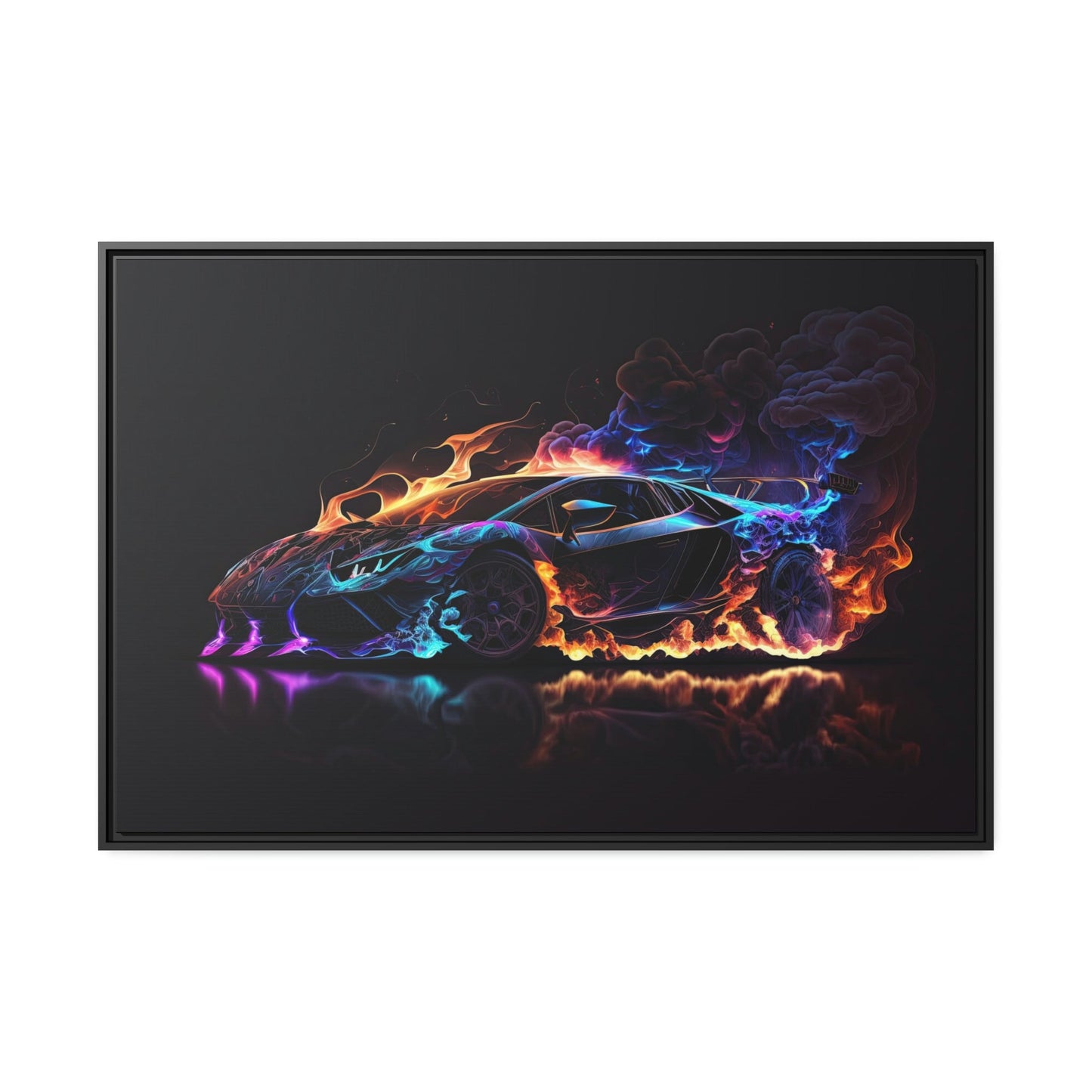 Roaring Beauty: Lamborghini on Natural Canvas & Poster for Wall Art Enthusiasts