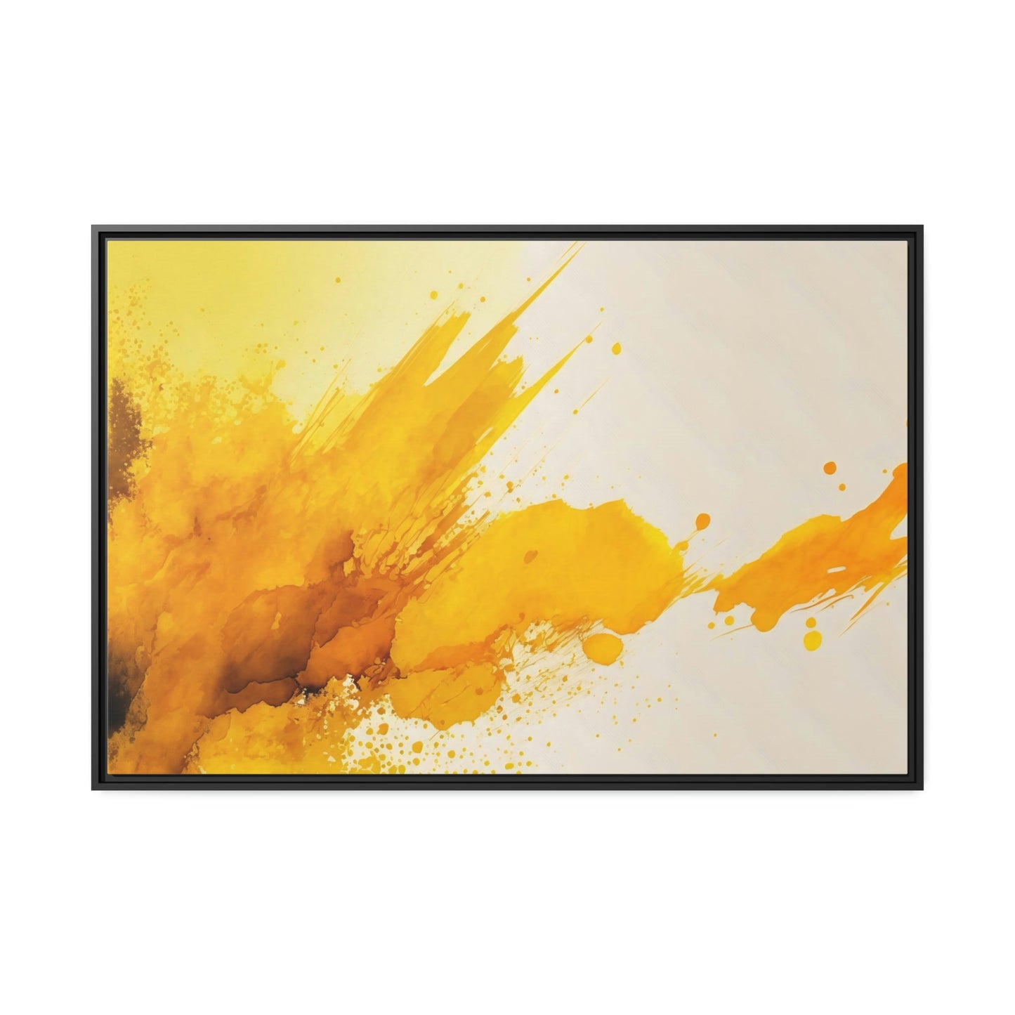 Abstract Sunshine: Bold and Cheerful Framed Poster and Canvas Print Art Featuring a Yellow Abstract Design