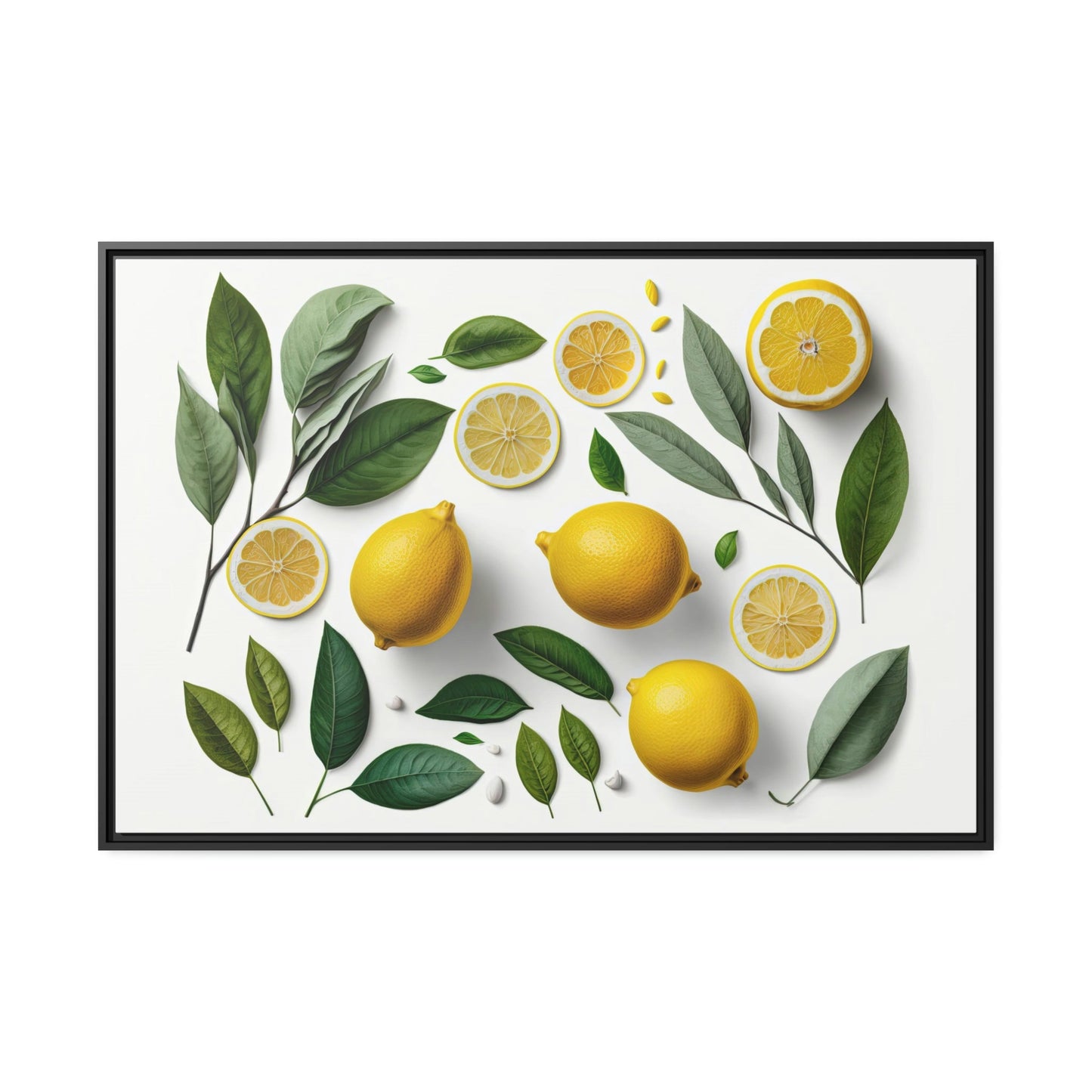 Refreshing and Invigorating Canvas Art Prints and Framed Posters Featuring Yellow Lemons