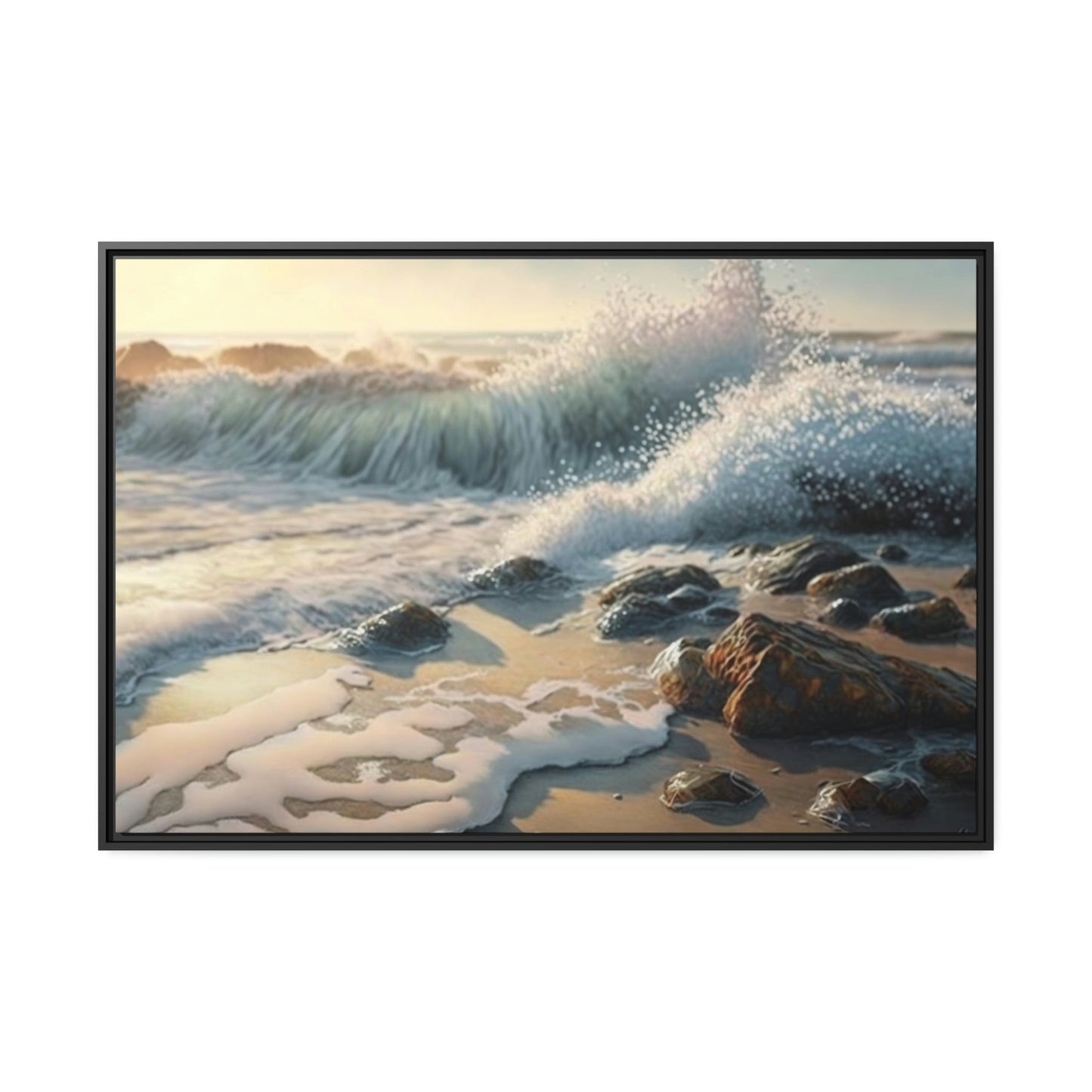The Ocean's Edge: Framed Canvas & Poster of the Coastal Landscape