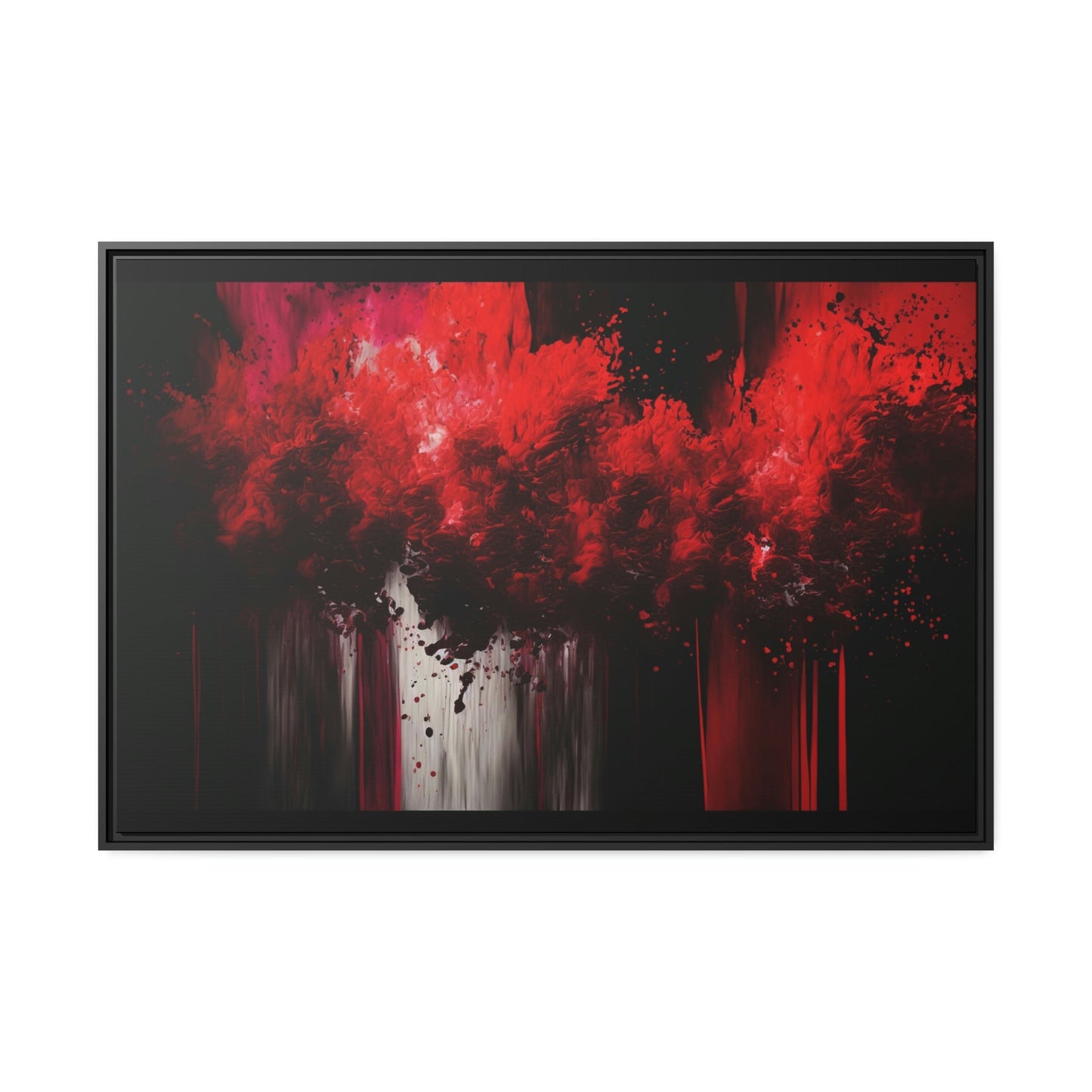 Crimson Chaos: Red Abstract Art