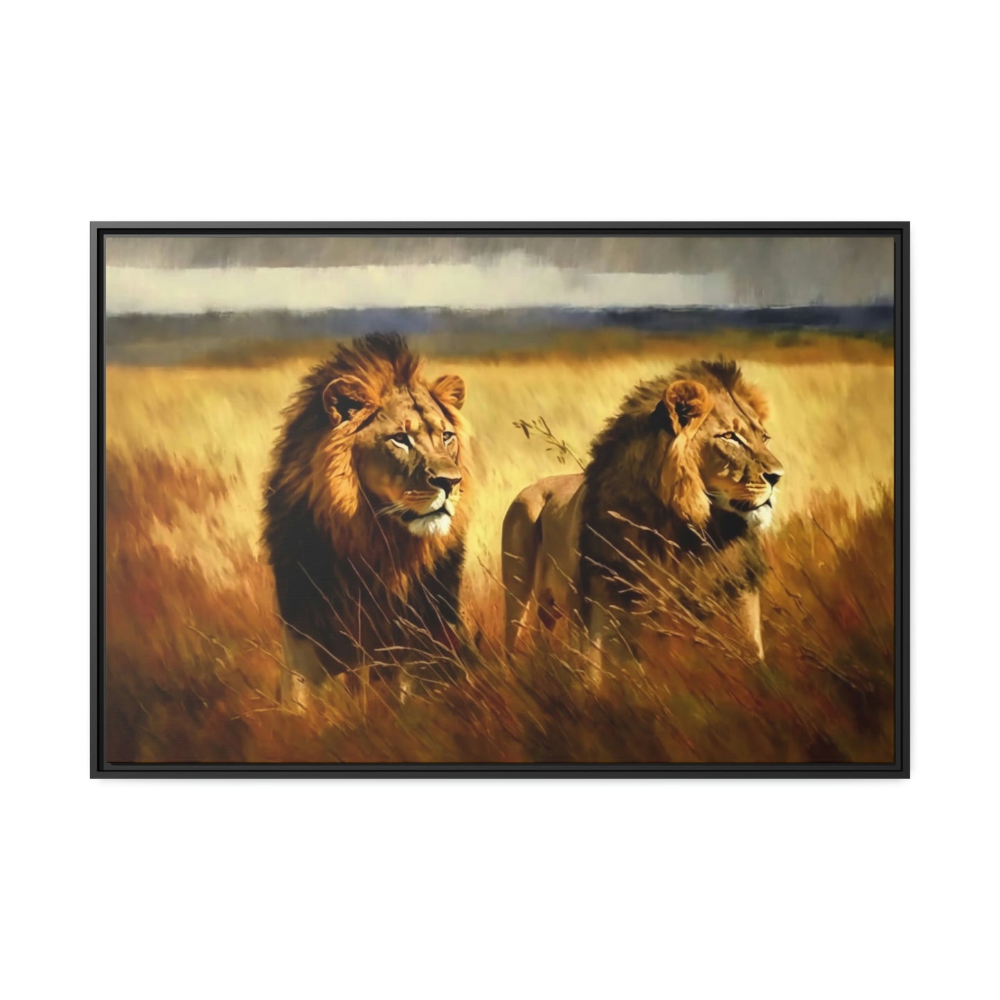 King of Beasts: A Painting of Lions