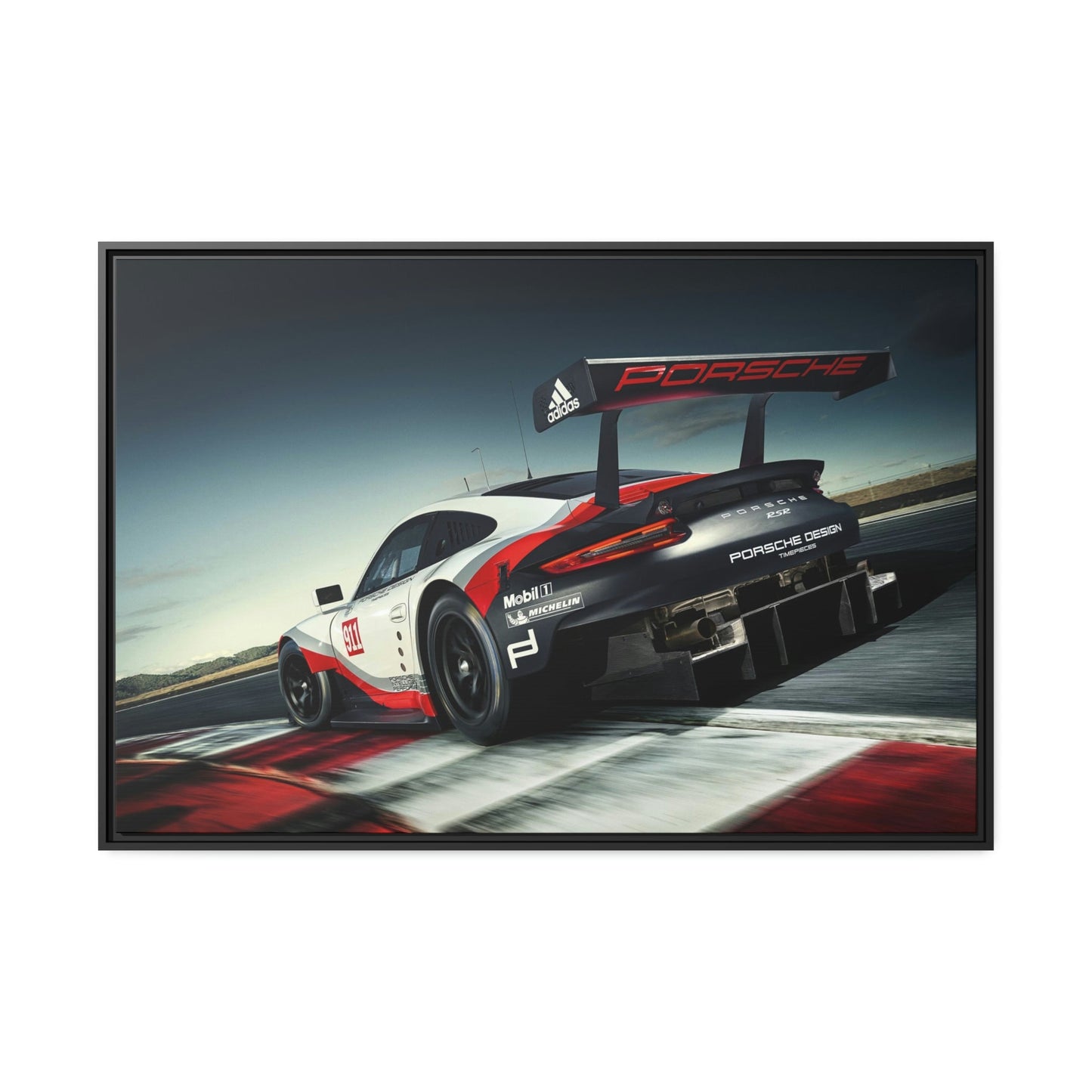 Porsche in Motion: A Framed Canvas & Poster Art Piece That Depicts the Speed and Grace of Porsche