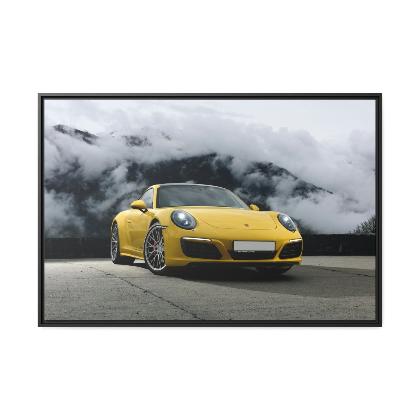 Porsche in the Mountains: A Scenic Canvas & Poster Print for Adventurers