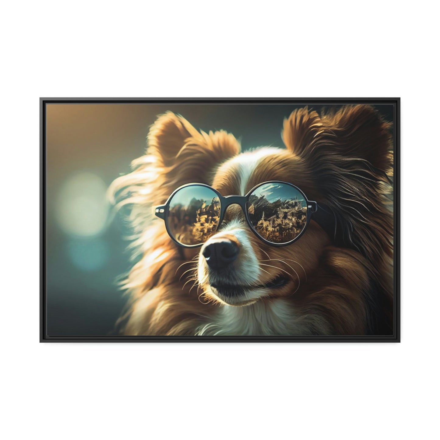 Canine Curiosity: Natural Canvas Wall Art of Dogs Exploring the World