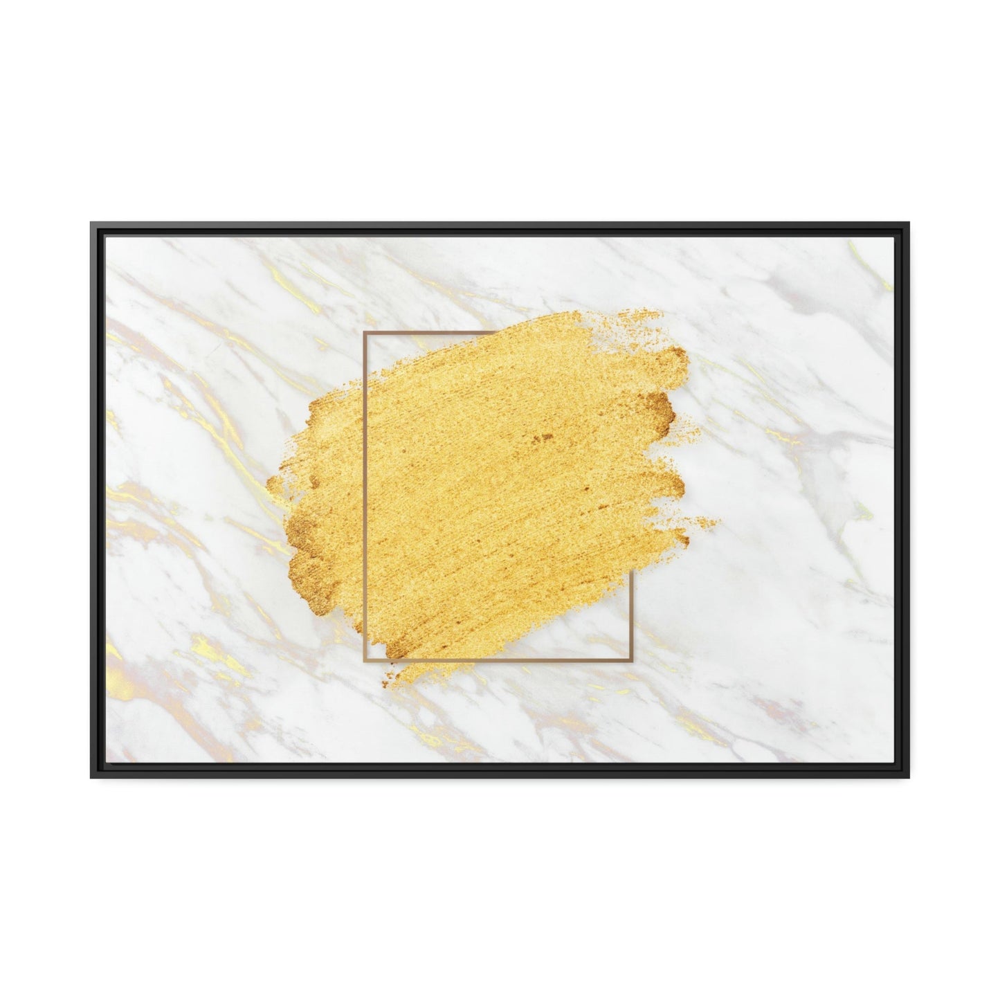 Golden Reflections: Captivating Print on Canvas of Abstract Gold Wall Art