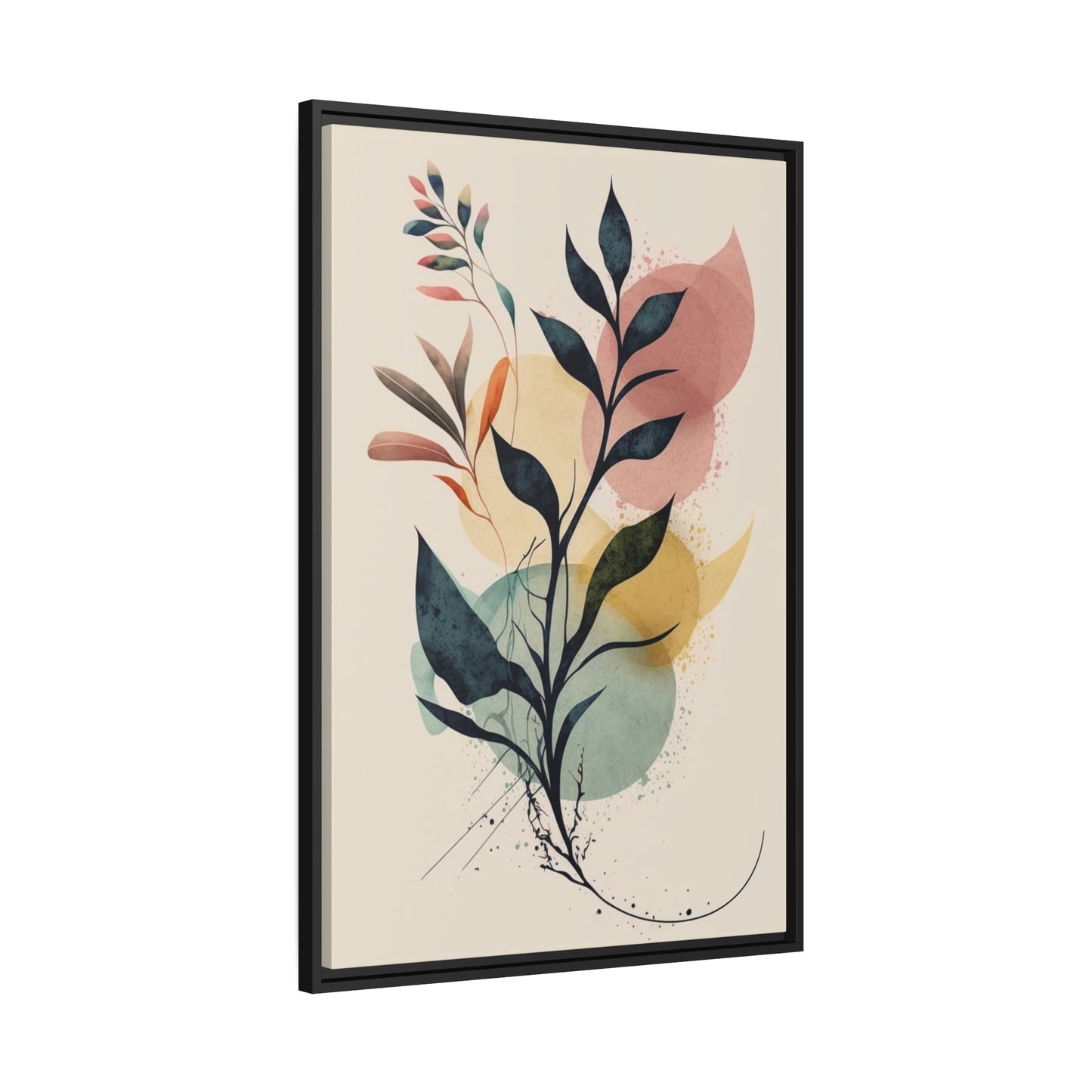 Natural Canvas & Poster Print of Abstract Florals: Botanical Wall Art