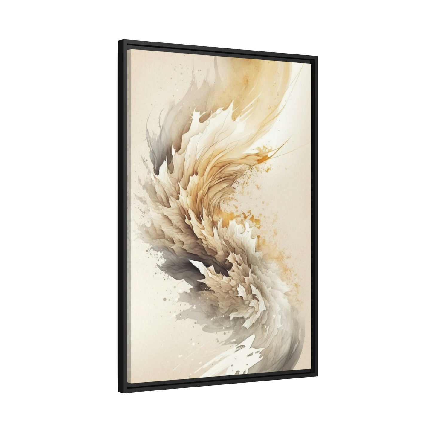 Neutral Beauty: Framed Canvas Print Featuring a Beige Color Palette