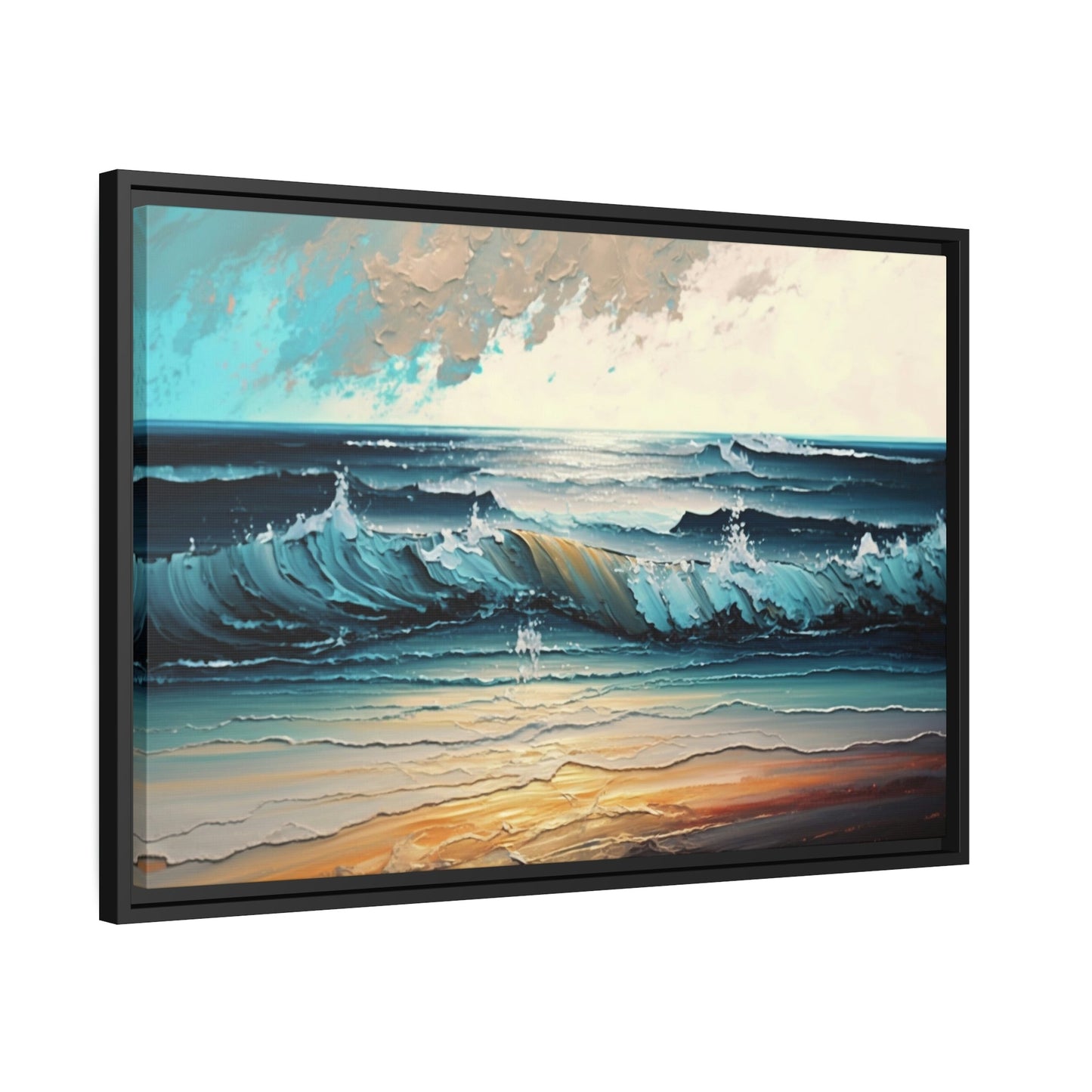 Oceanic Dreams: A Print on Canvas & Poster of an Abstract Sea View