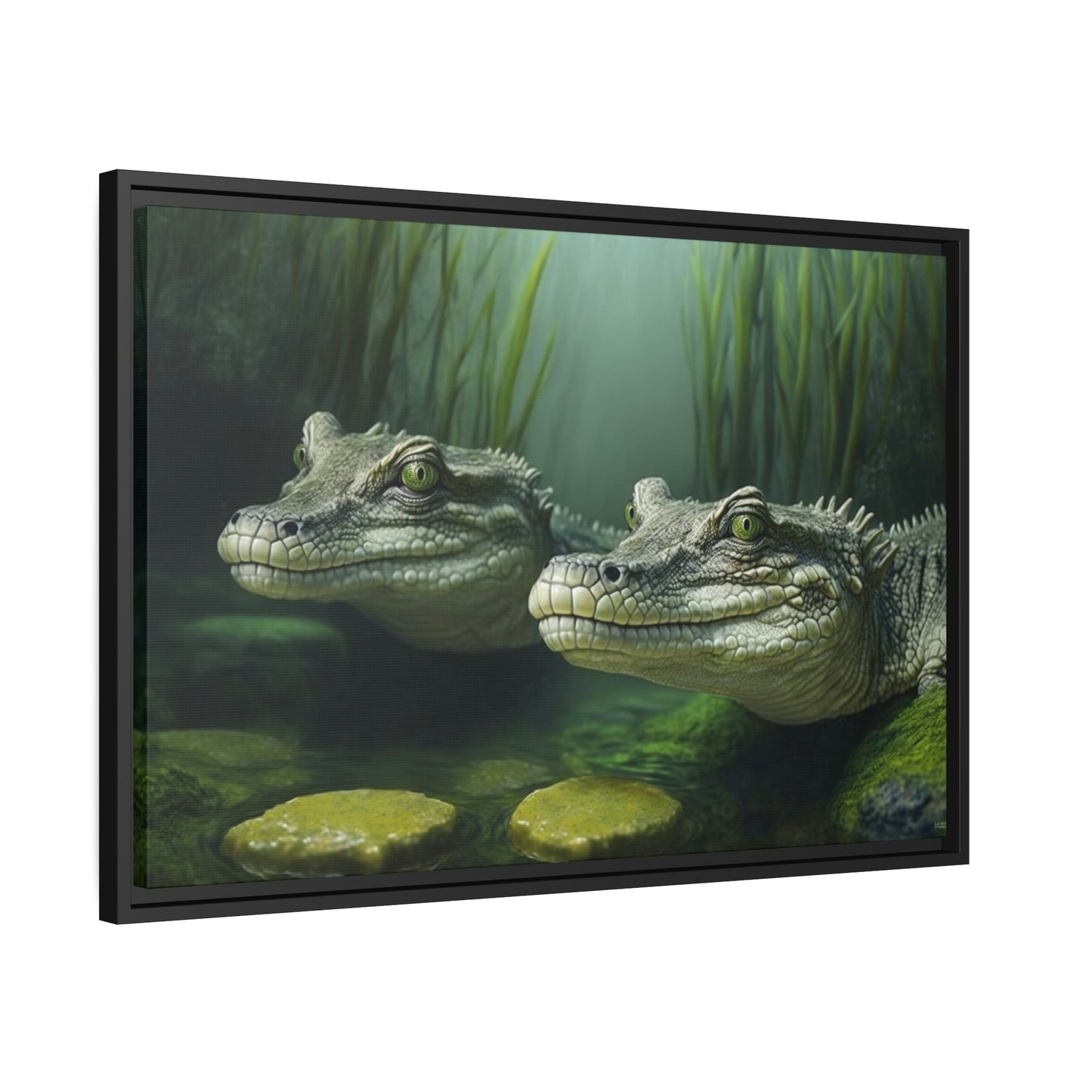 Swamp King: A Natural Canvas & Poster Wall Art of a Dominant Alligators