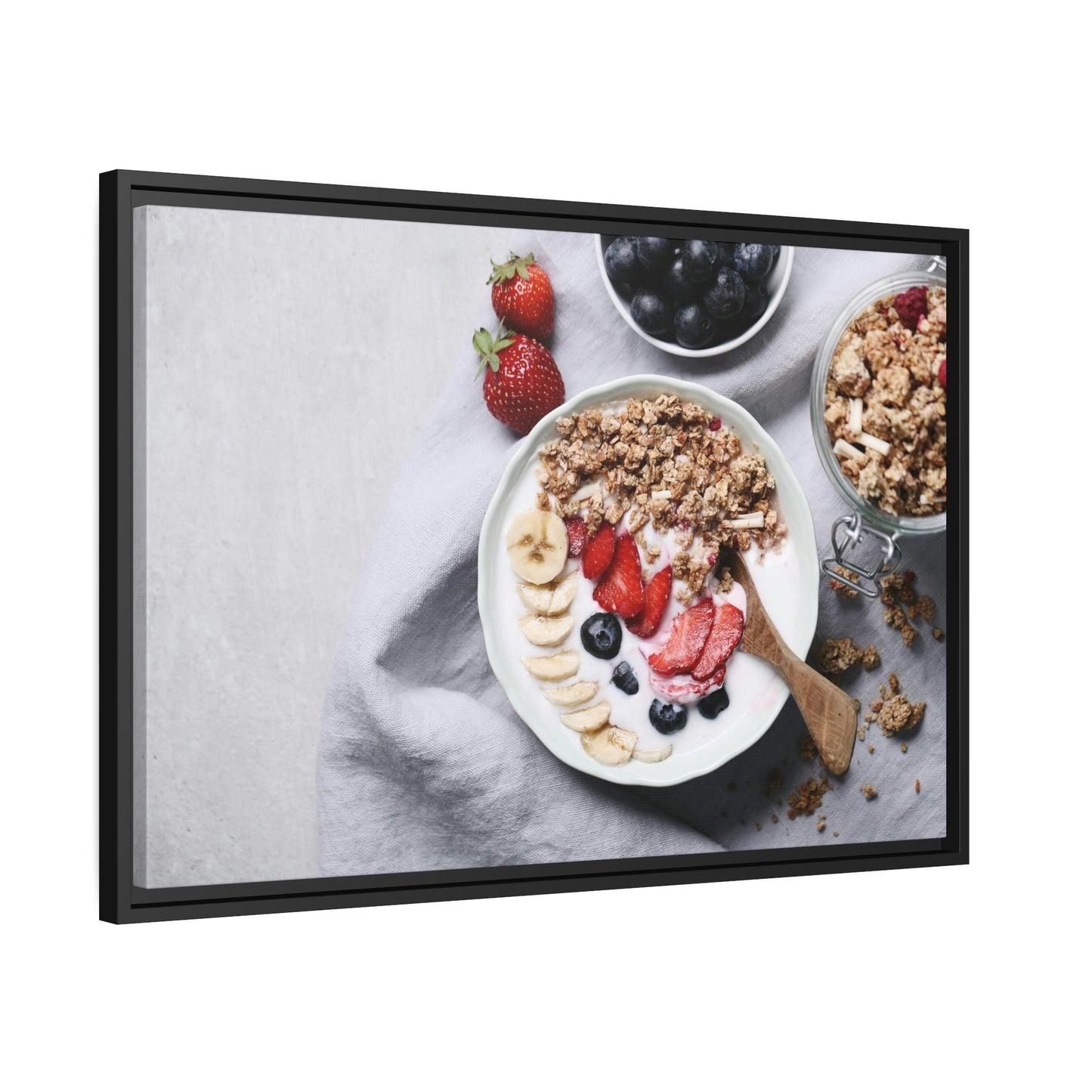 Delicious Morning: Canvas Print of a Sumptuous Breakfast Spread