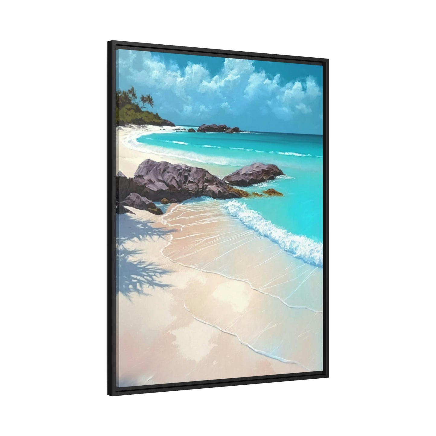 Blue Waters: Framed Canvas and Wall Art of Caribbean Beach Scenery