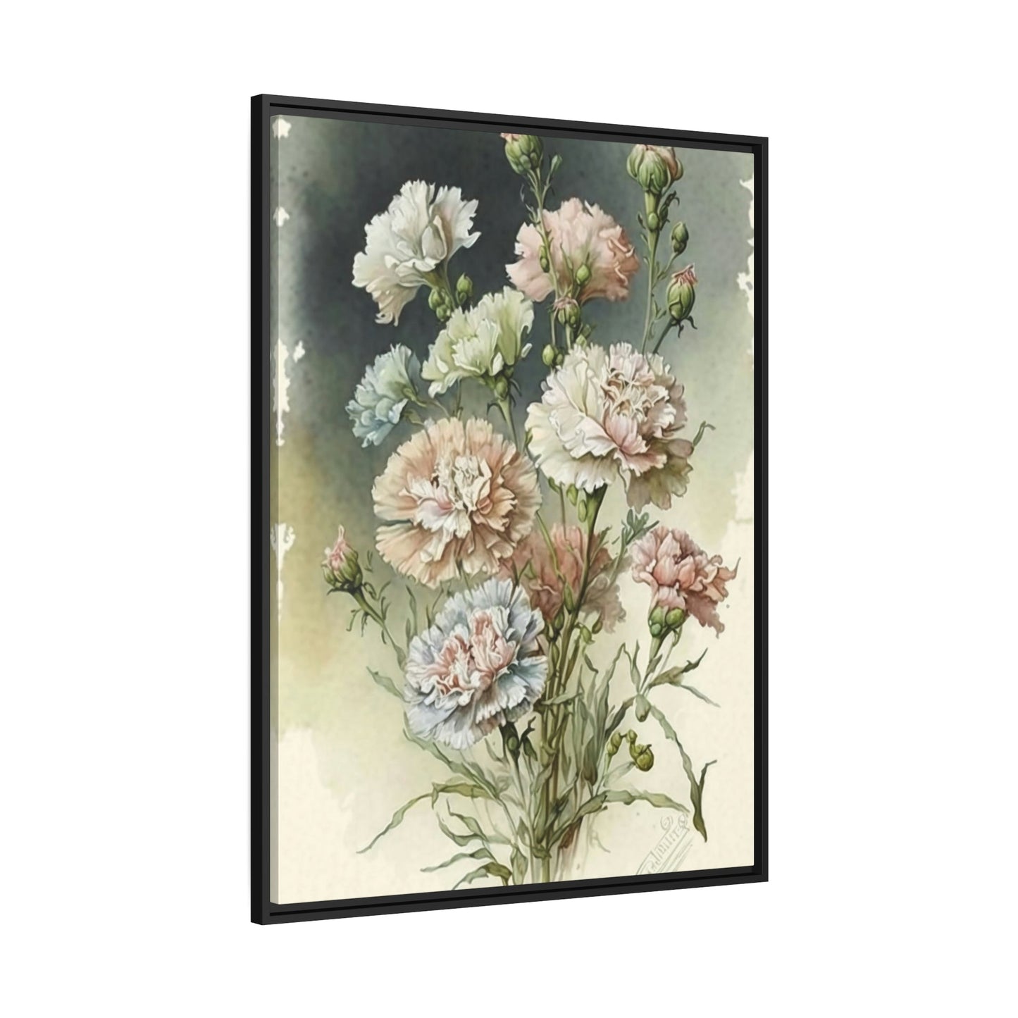 Floral Delight: Natural Canvas and Art Prints of Carnations for Home Decor