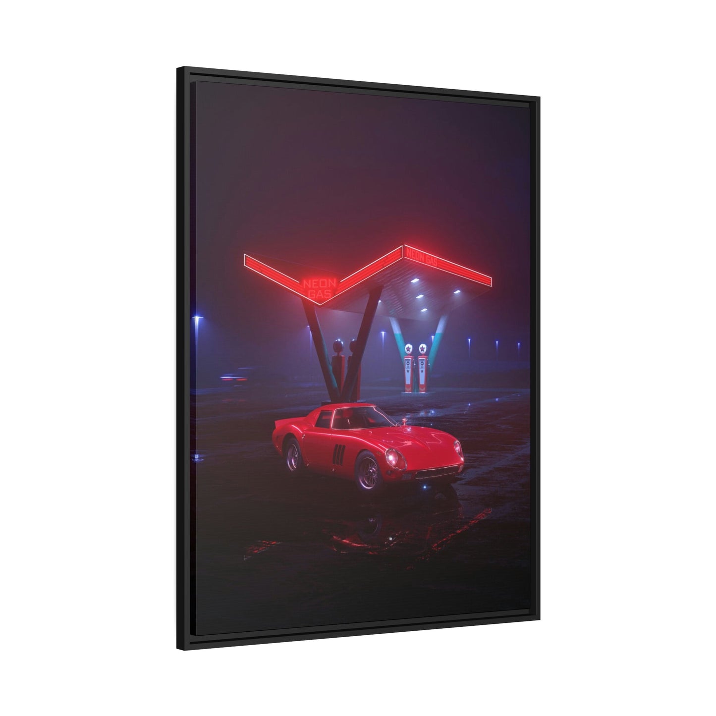 The Beauty of a Corvette on Natural Canvas & Poster: A Masterpiece Art Piece