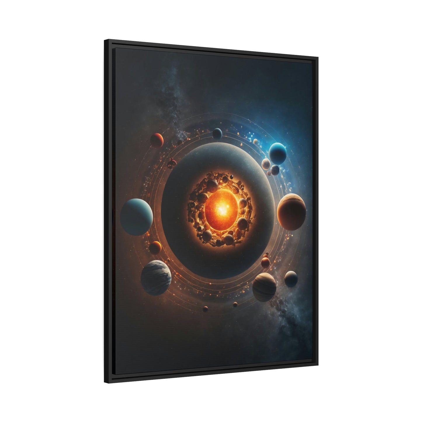 Planetary Alignment: Print on Canvas of Planets in Perfect Formation on a Framed Canvas