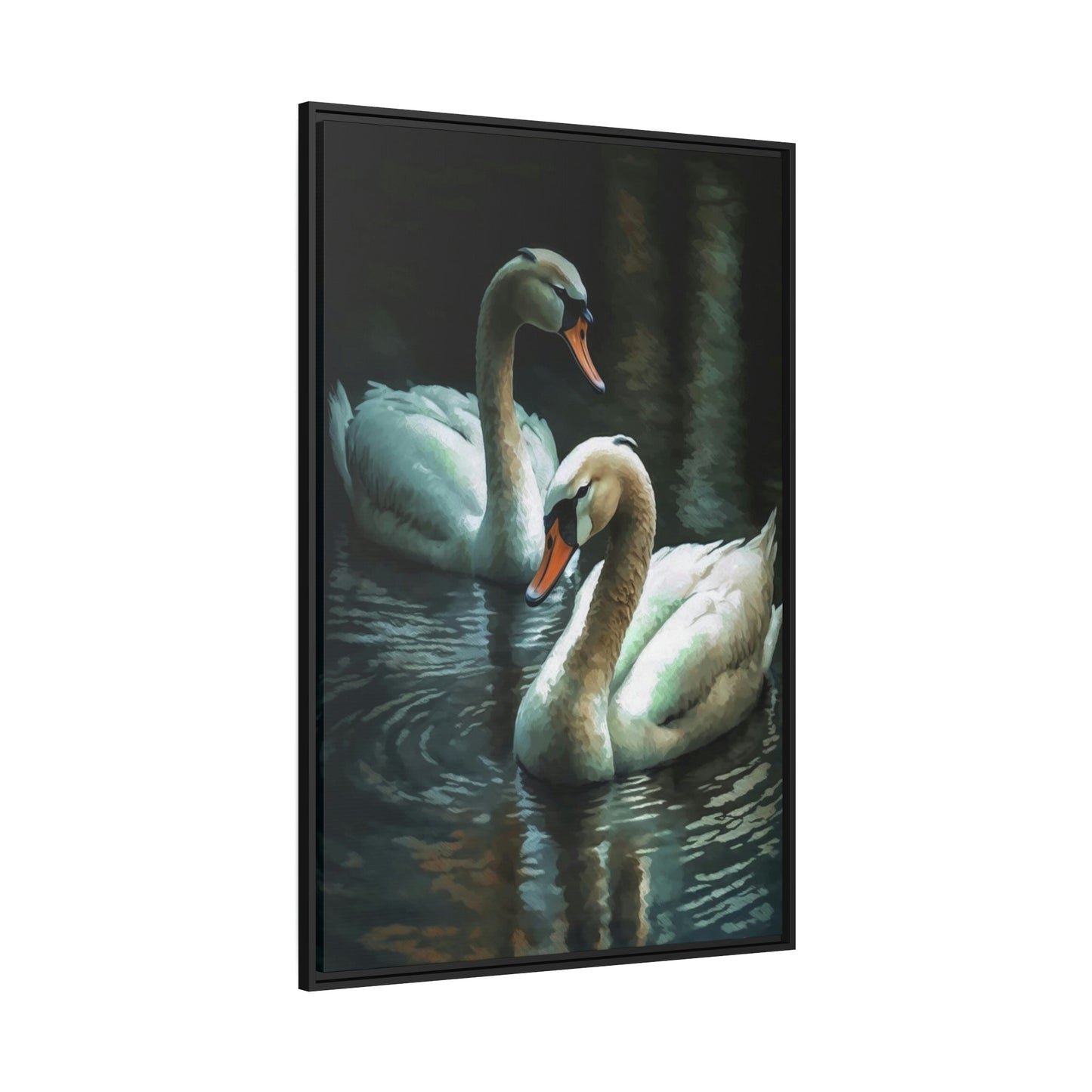 Swan Lake: A Dreamy Painting on Canvas