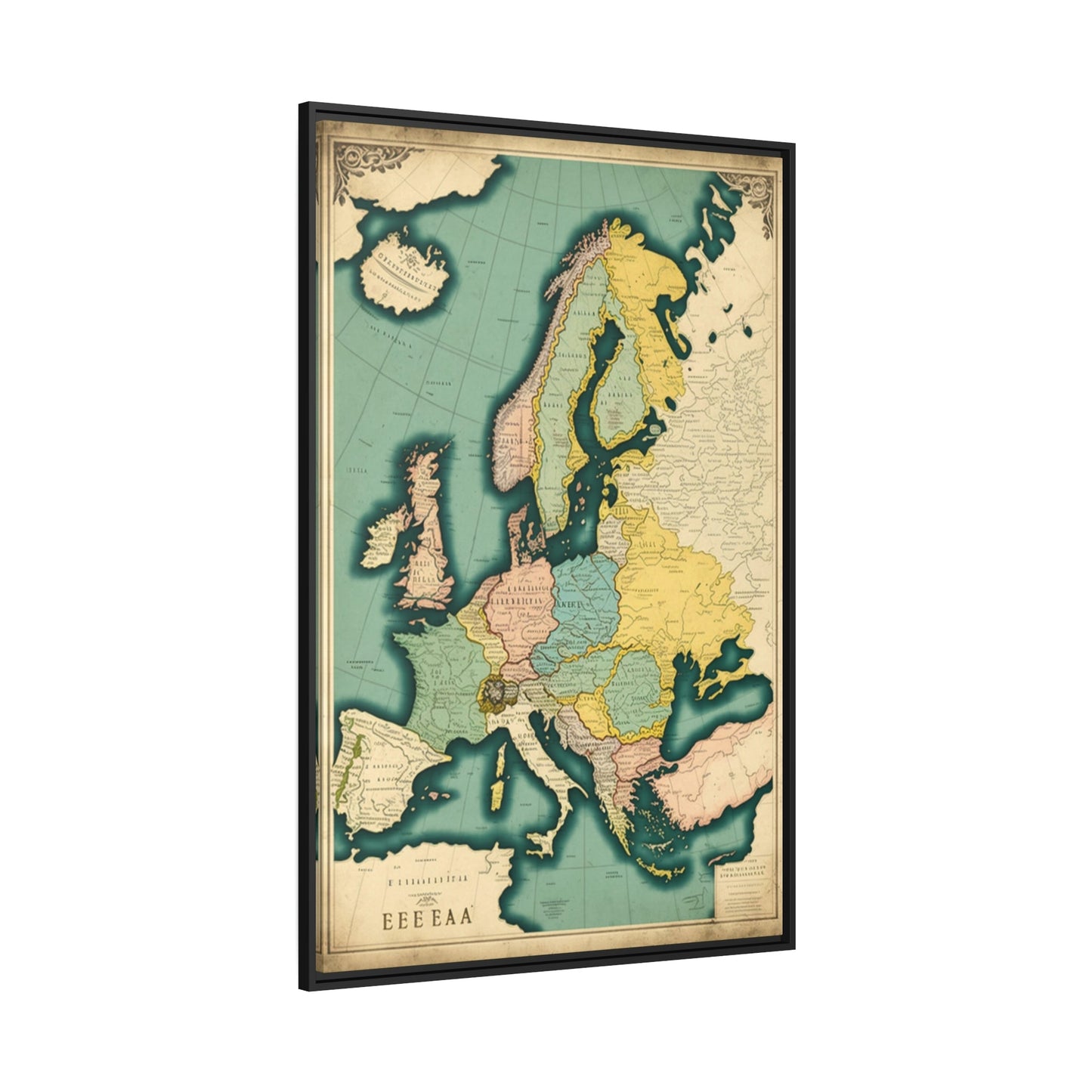 Vintage Visions: A Painting of Vintage Maps as a Window to the Past