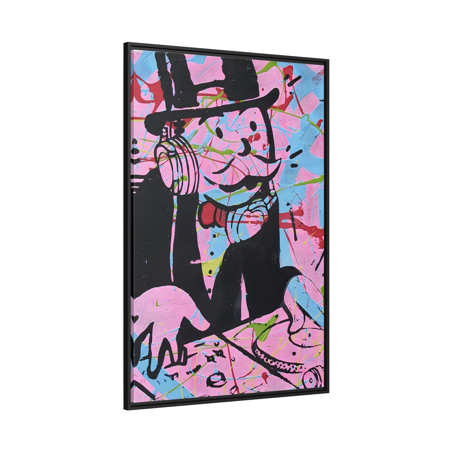 Pop Art Icon: Eye-Catching Wall Art Prints of Alec Monopoly's Iconic Graffiti Style on Natural Canva