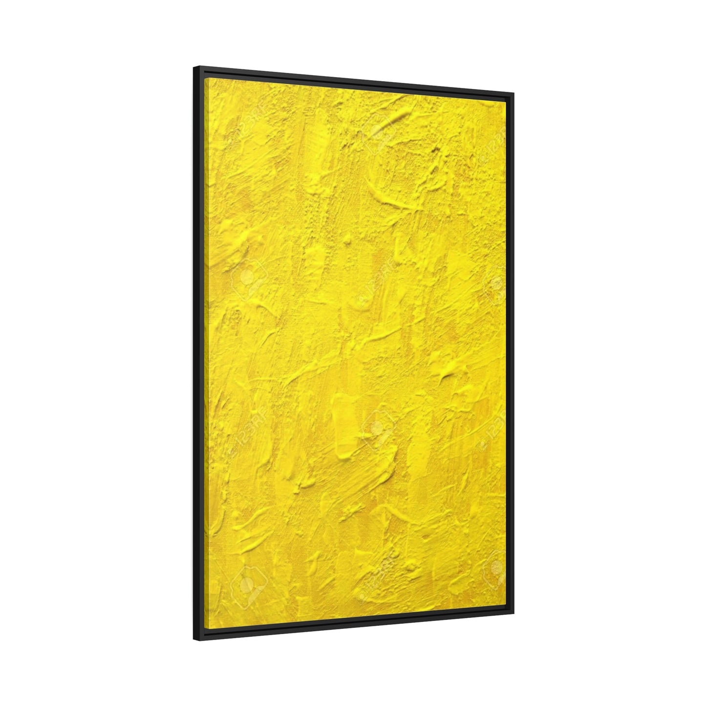 Relaxing and Serene Wall Art Print of a Yellow Color on Natural Canvas