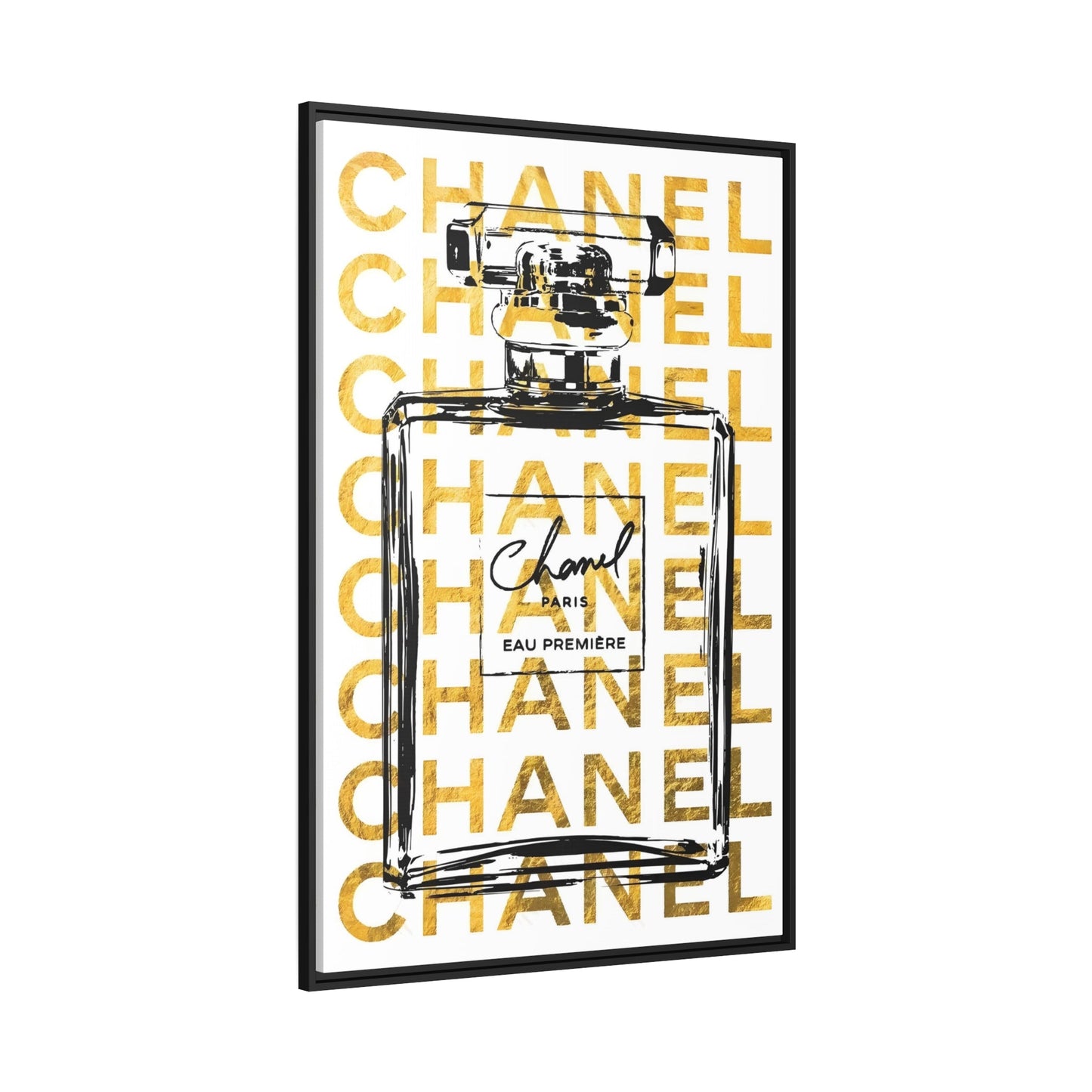 Chanel's Timeless Legacy: Artistic Wall Art on Natural Canvas