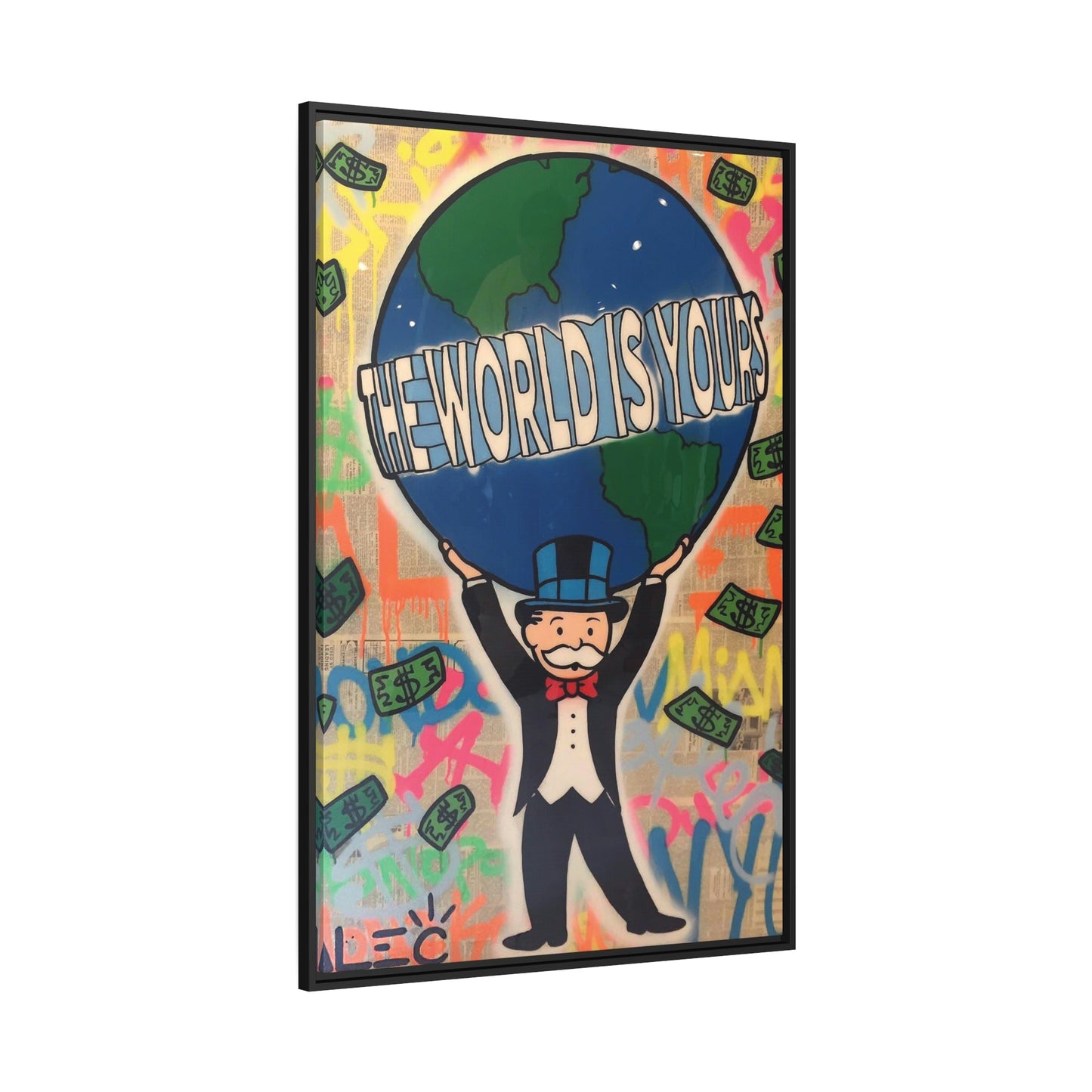 Street Art Royalty: Alec Monopoly on Canvas and Framed Poster