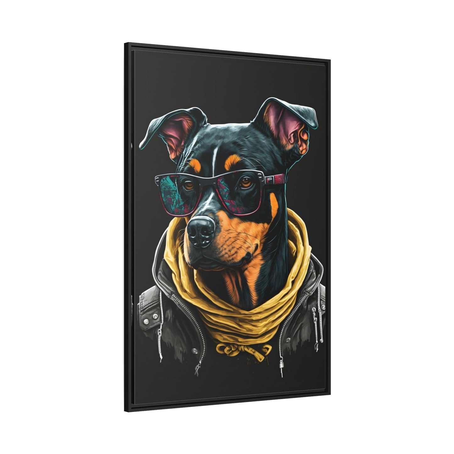 Dog's Best Friend: Poster of a Beloved Canine on Framed Canvas