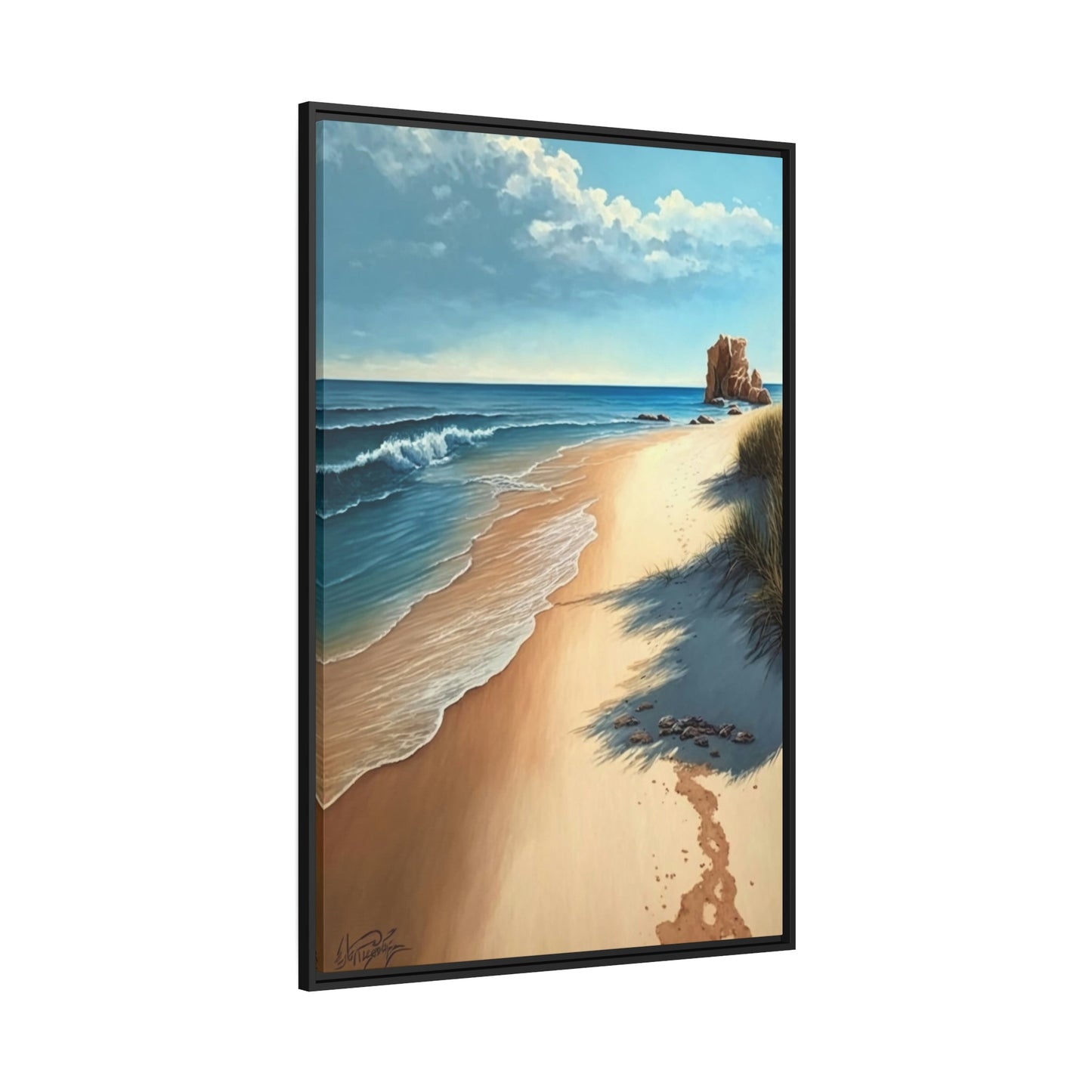 Beach Bliss: Wall Art of an Island Beach on Canvas & Poster